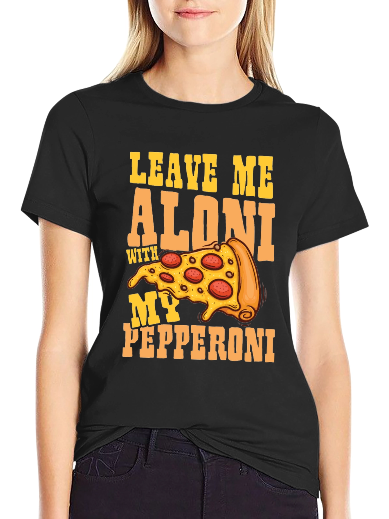Leave Me Aloni Pizza Graphic Tee - Funny T-Shirt