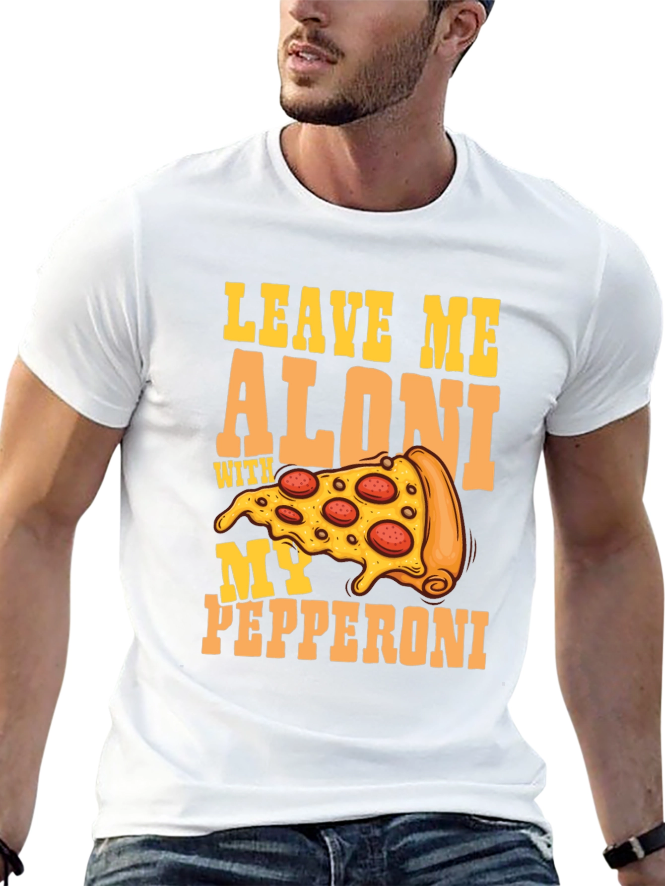 Leave Me Aloni Pizza Graphic Tee - Funny T-Shirt