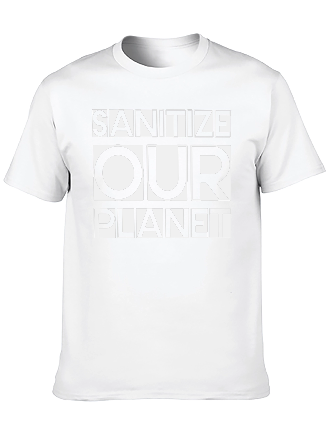 Sanitize Our Planet Graphic Tee - Black Cotton T-Shirt