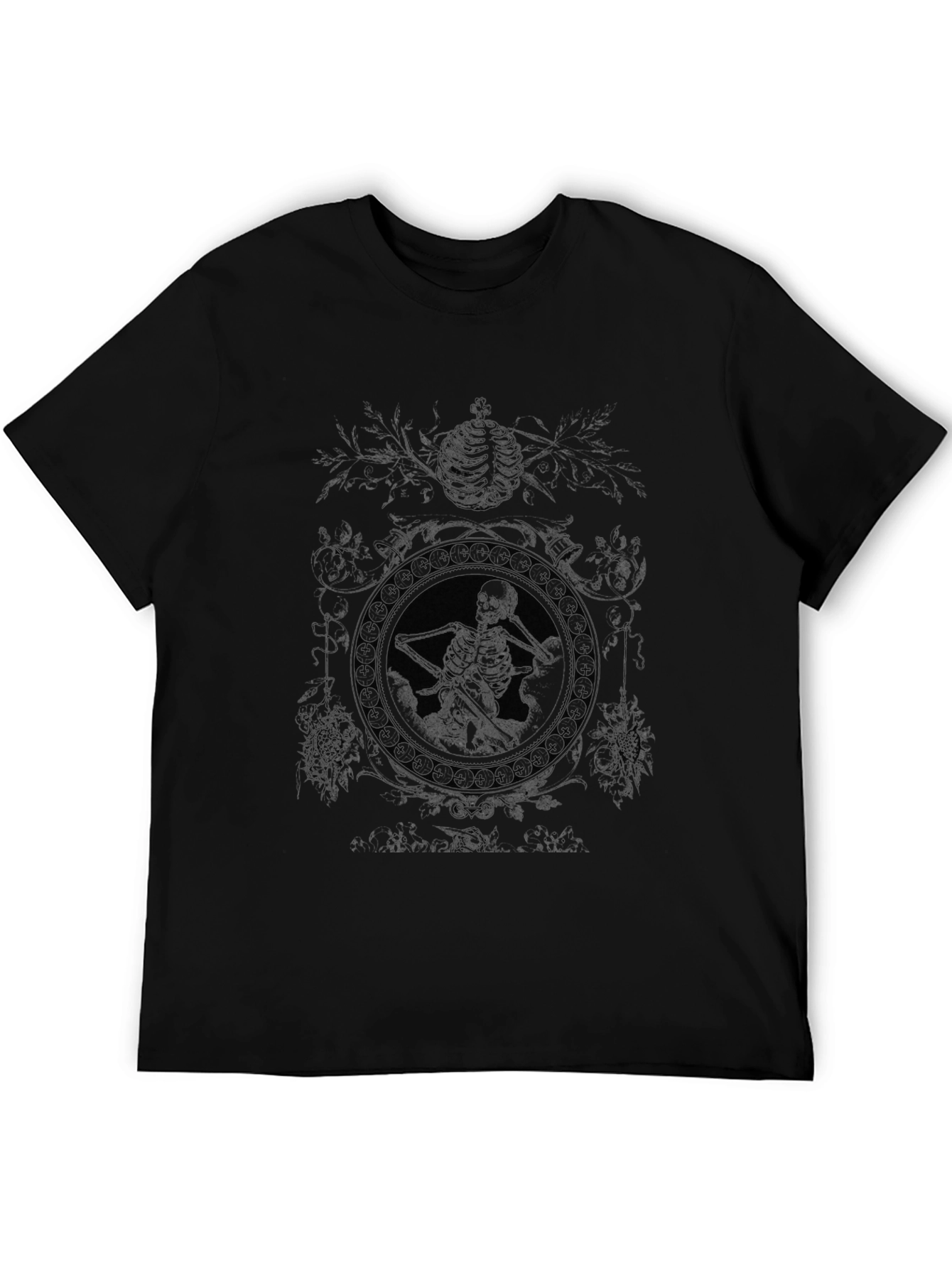 Dark Skeleton Graphic Tee - Mens Black T-Shirt