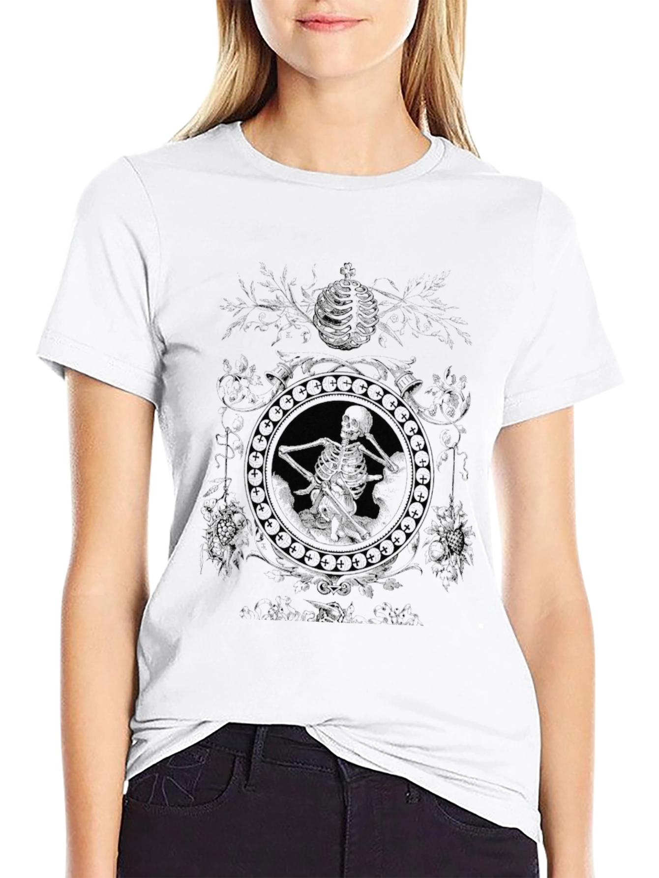 Dark Skeleton Graphic Tee - Mens Black T-Shirt