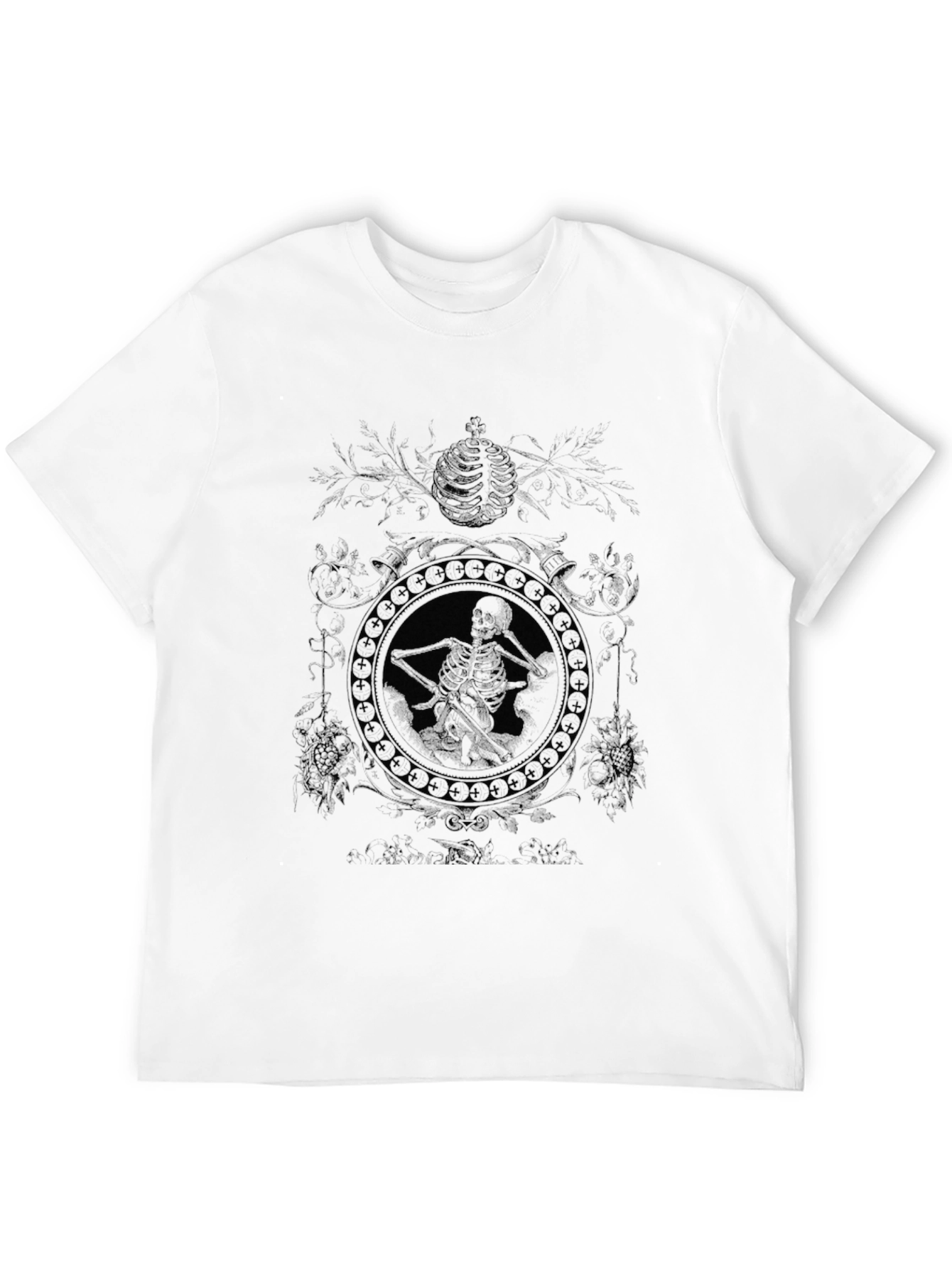 Dark Skeleton Graphic Tee - Mens Black T-Shirt