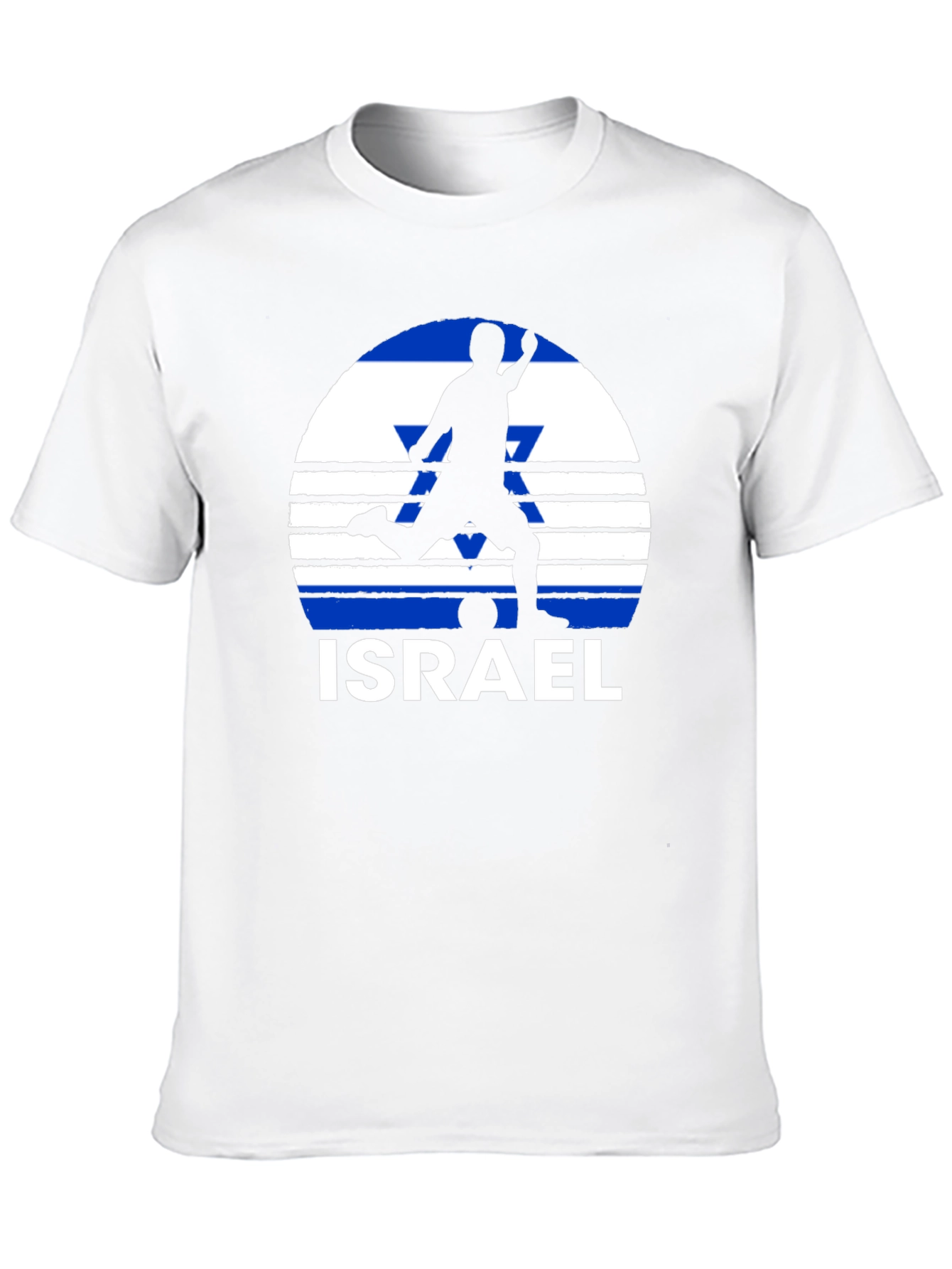 Israel Soccer Flag Graphic T-Shirt - Black