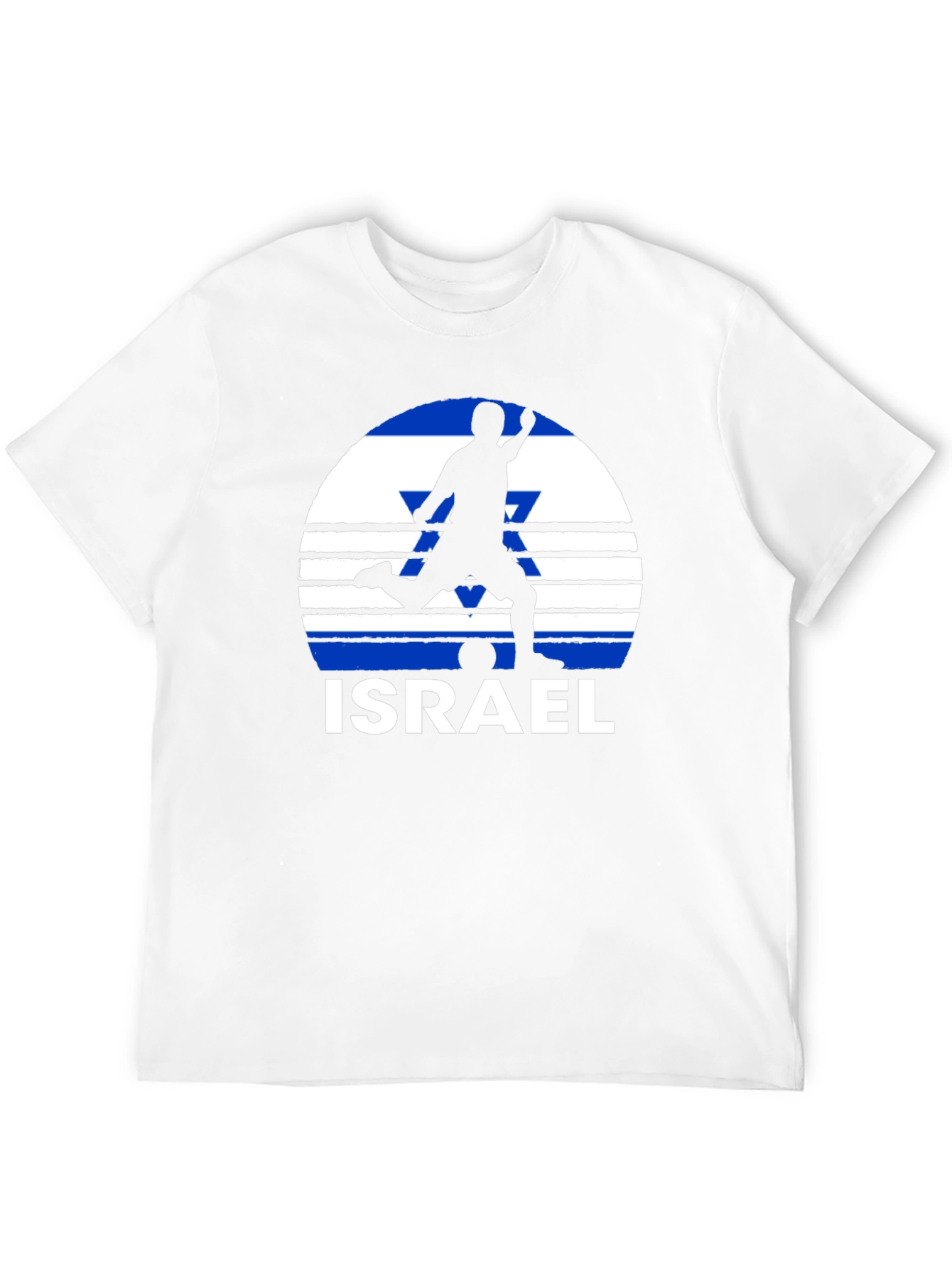 Israel Soccer Flag Graphic T-Shirt - Black