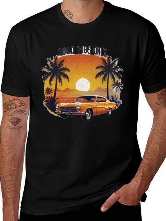 Good Vibes Only Classic Car T-Shirt