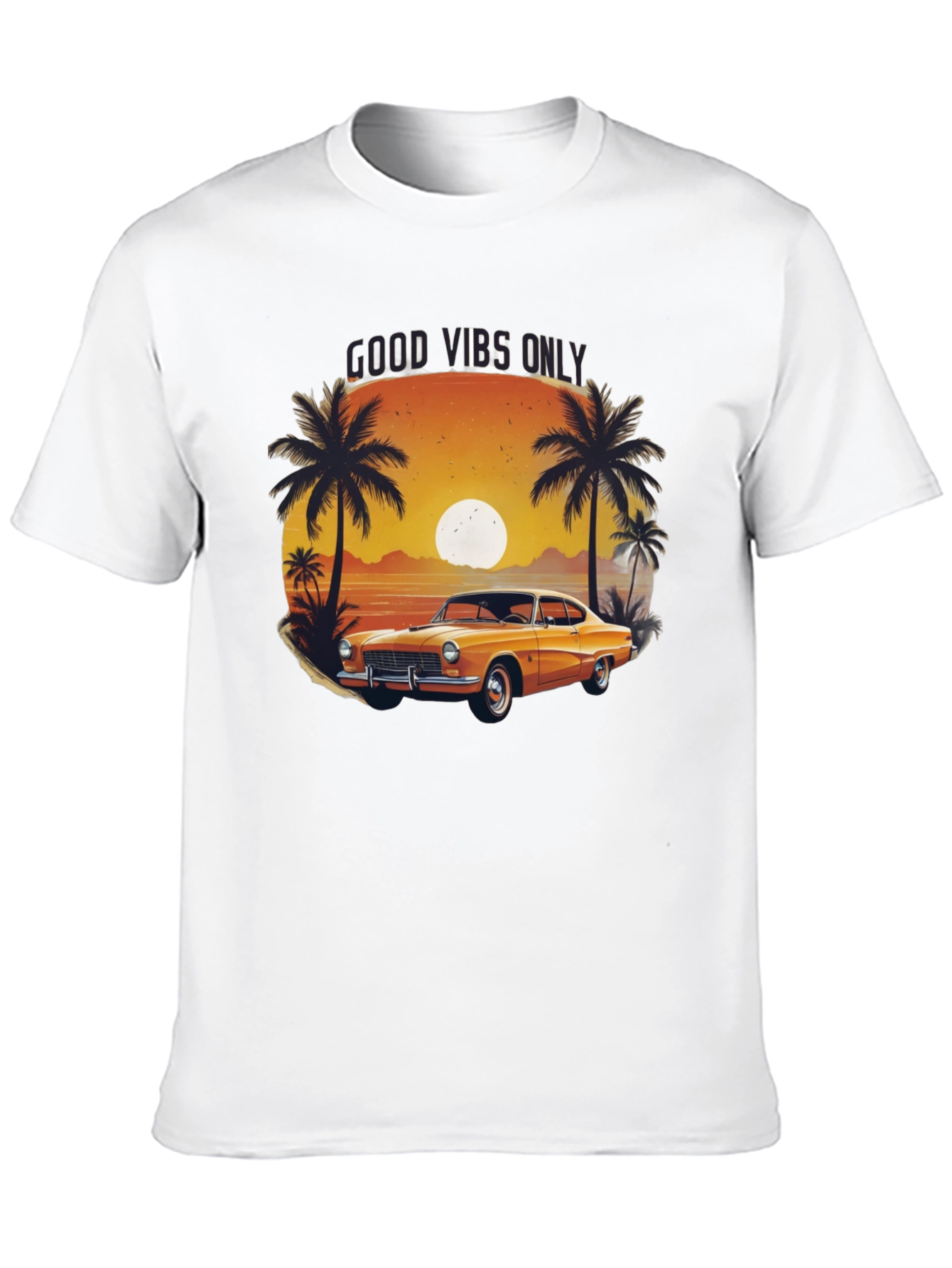 Good Vibes Only Classic Car T-Shirt