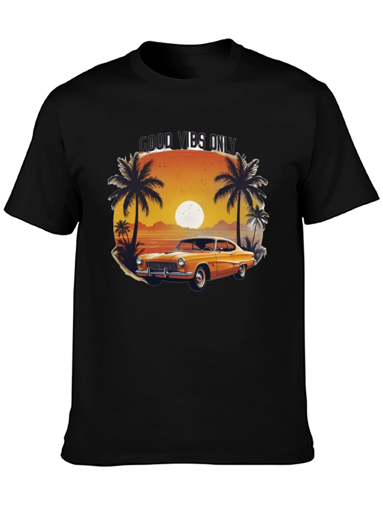 Good Vibes Only Classic Car T-Shirt
