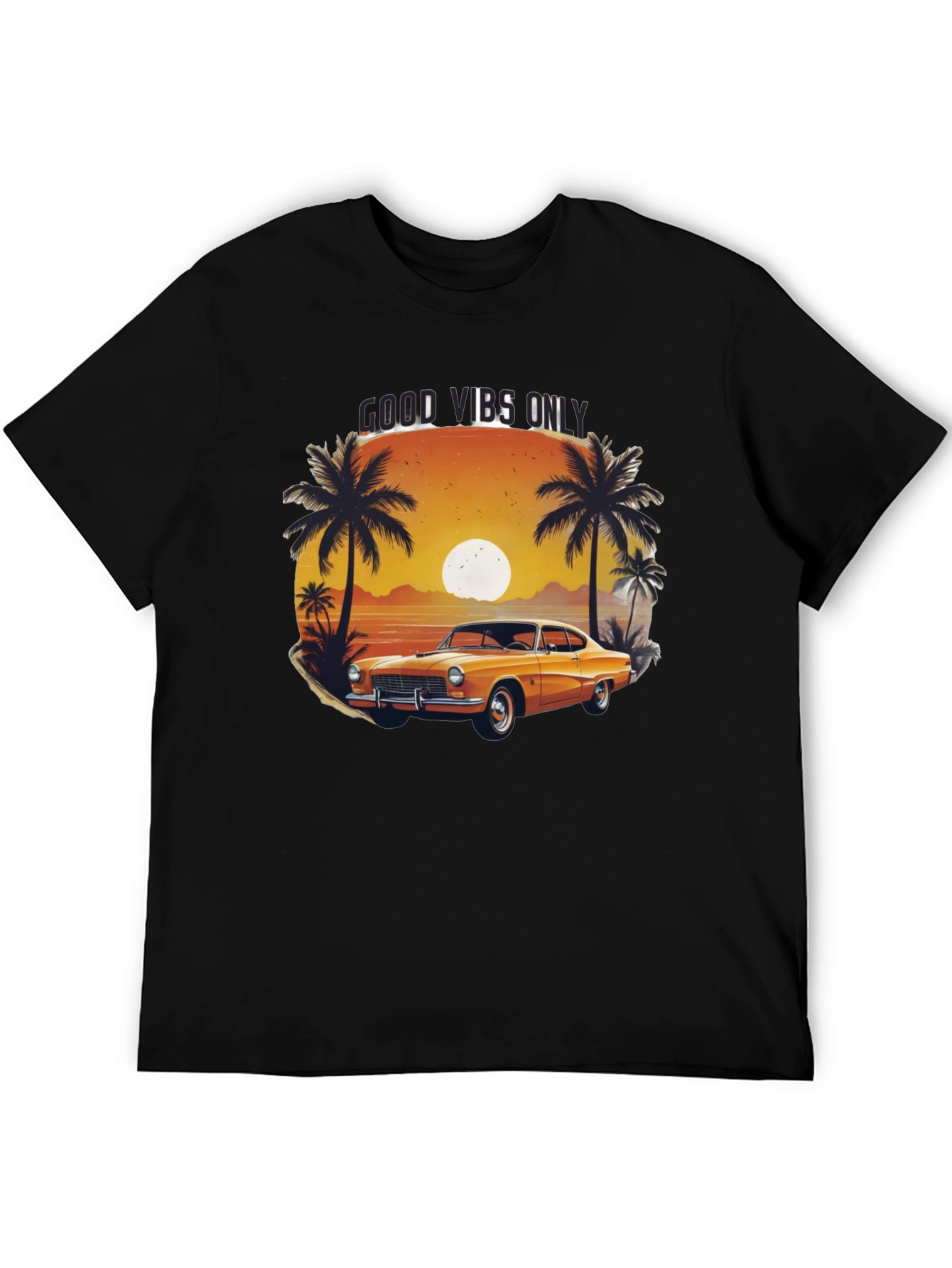 Good Vibes Only Classic Car T-Shirt