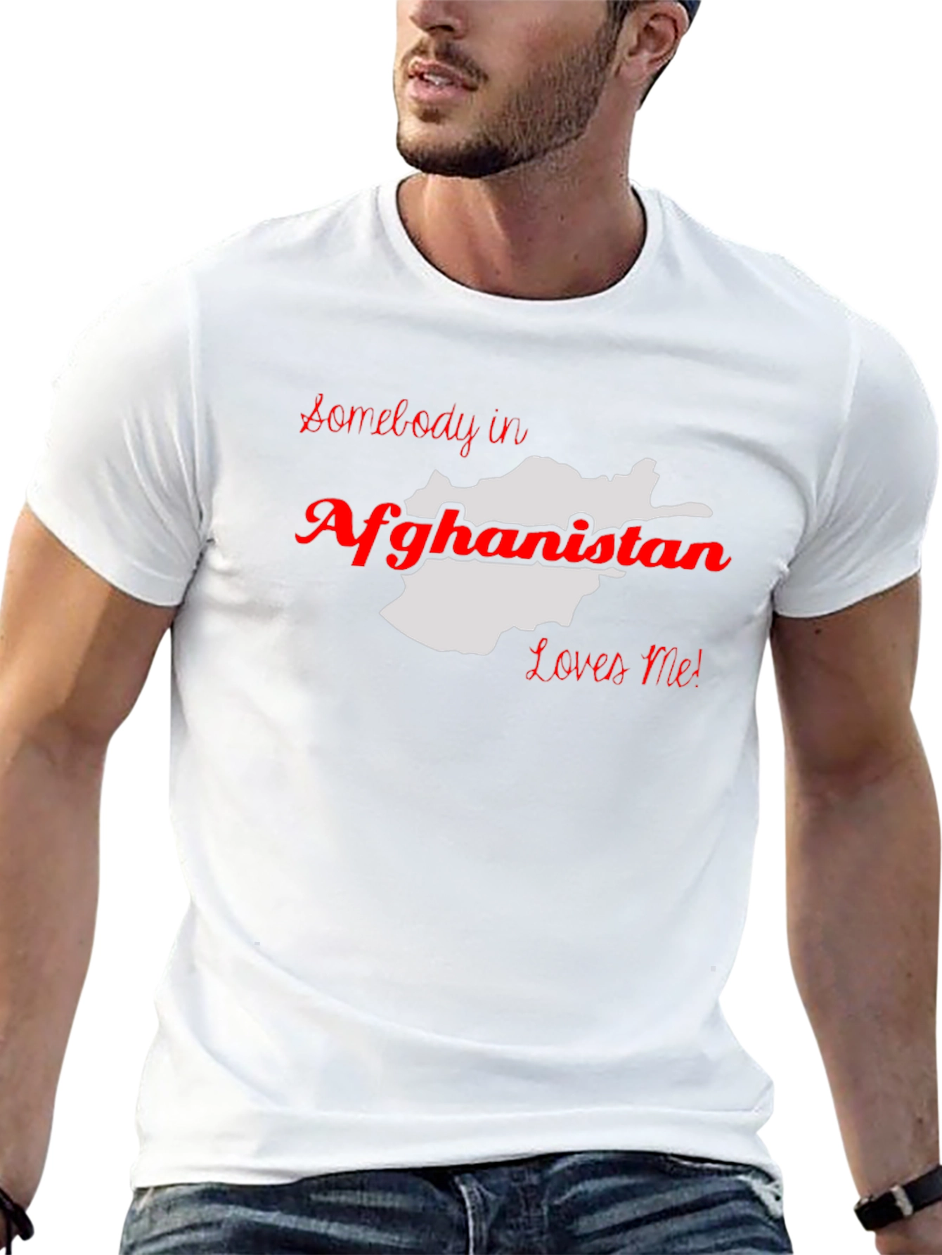 Afghanistan Love T-Shirt - Black Cotton Graphic Tee