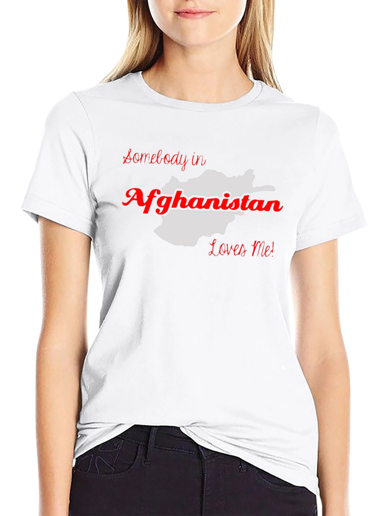 Afghanistan Love T-Shirt - Black Cotton Graphic Tee