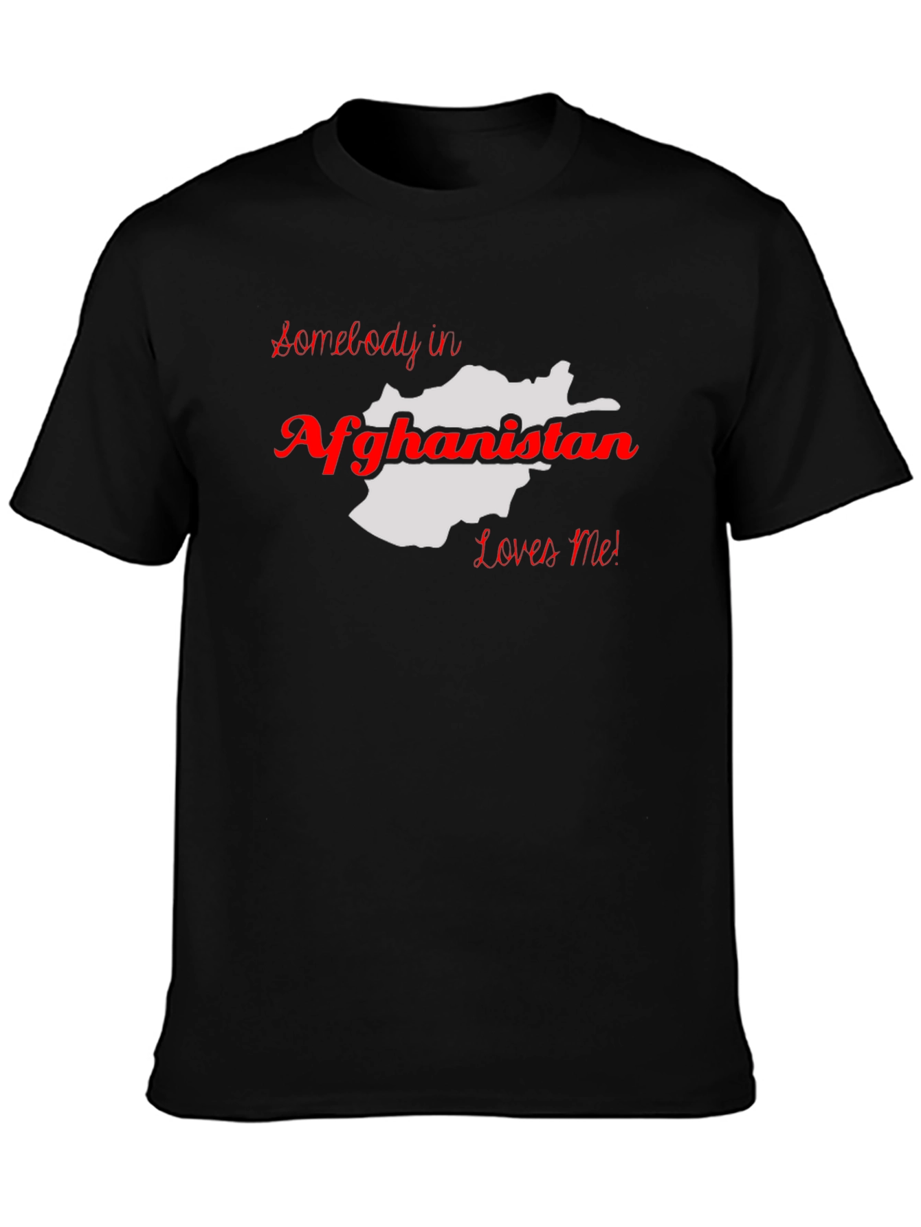 Afghanistan Love T-Shirt - Black Cotton Graphic Tee