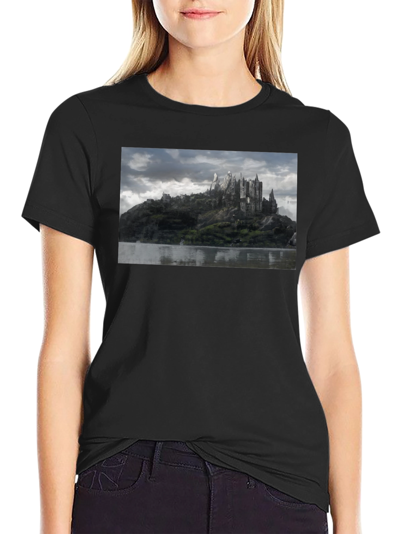 Medieval Castle Black T-Shirt