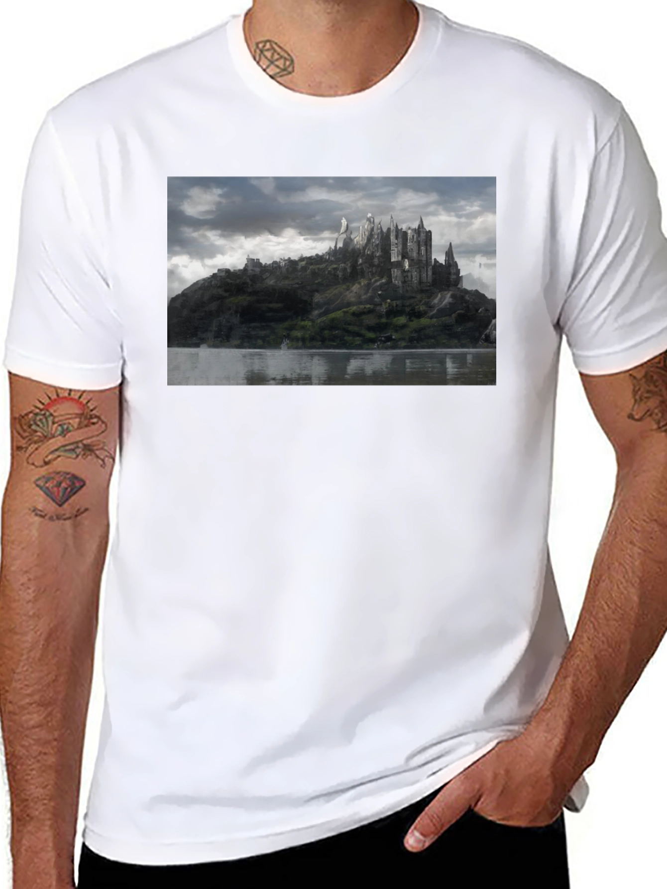 Medieval Castle Black T-Shirt