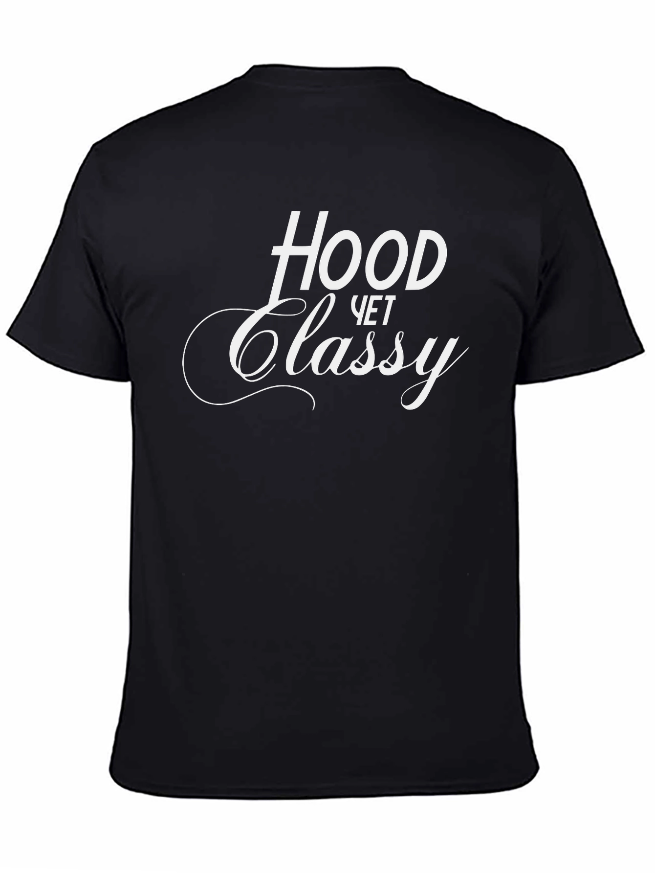 Hood Yet Classy Black Graphic Tee