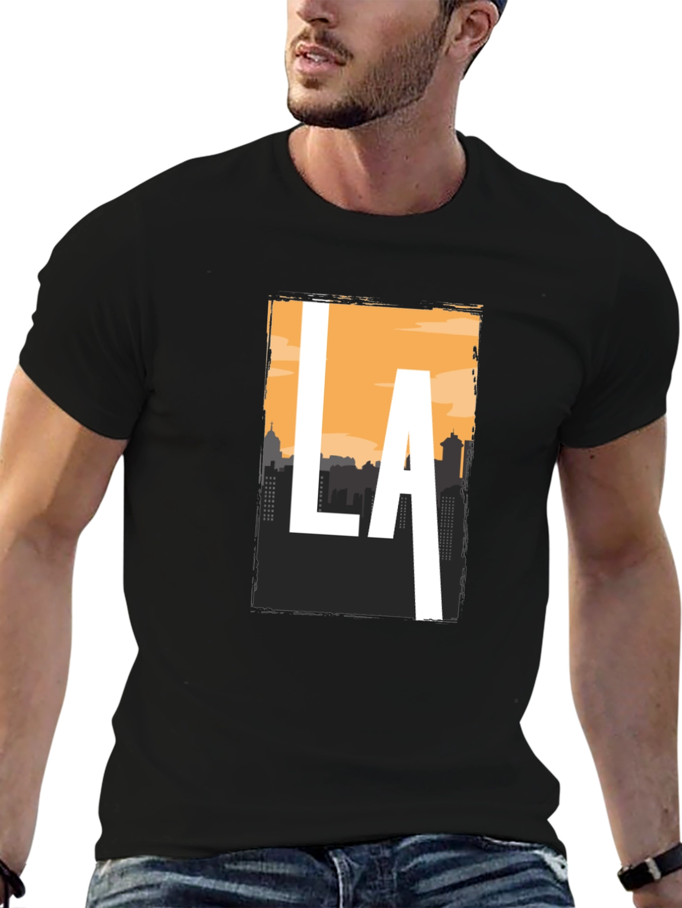 LA Skyline Graphic Tee - Stylish Cityscape T-Shirt