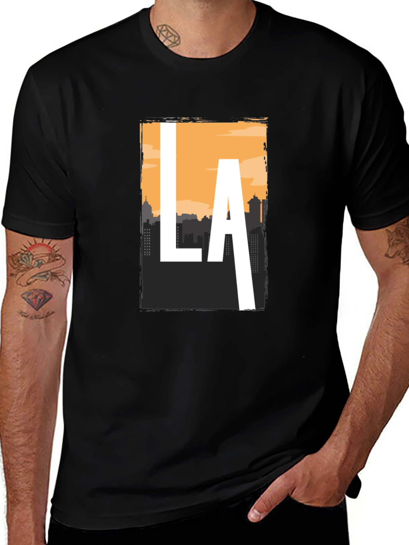 LA Skyline Graphic Tee - Stylish Cityscape T-Shirt