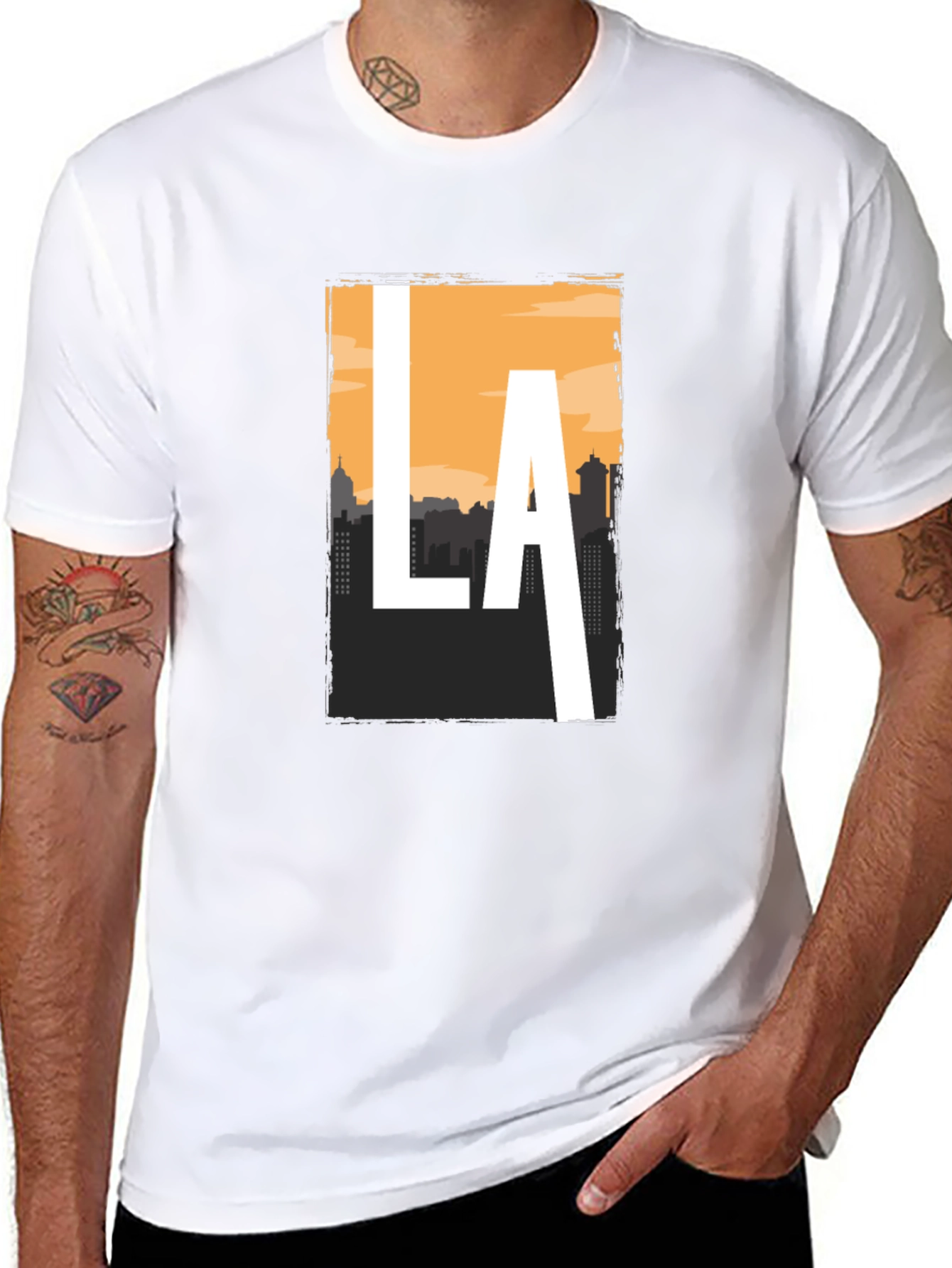 LA Skyline Graphic Tee - Stylish Cityscape T-Shirt