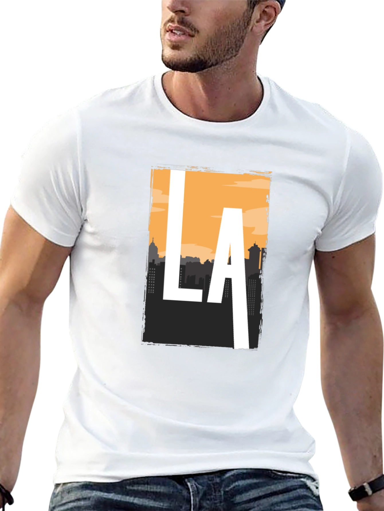 LA Skyline Graphic Tee - Stylish Cityscape T-Shirt