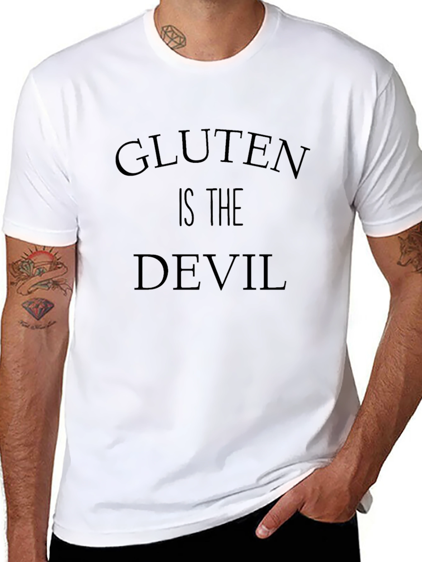 Gluten is the Devil Black T-Shirt