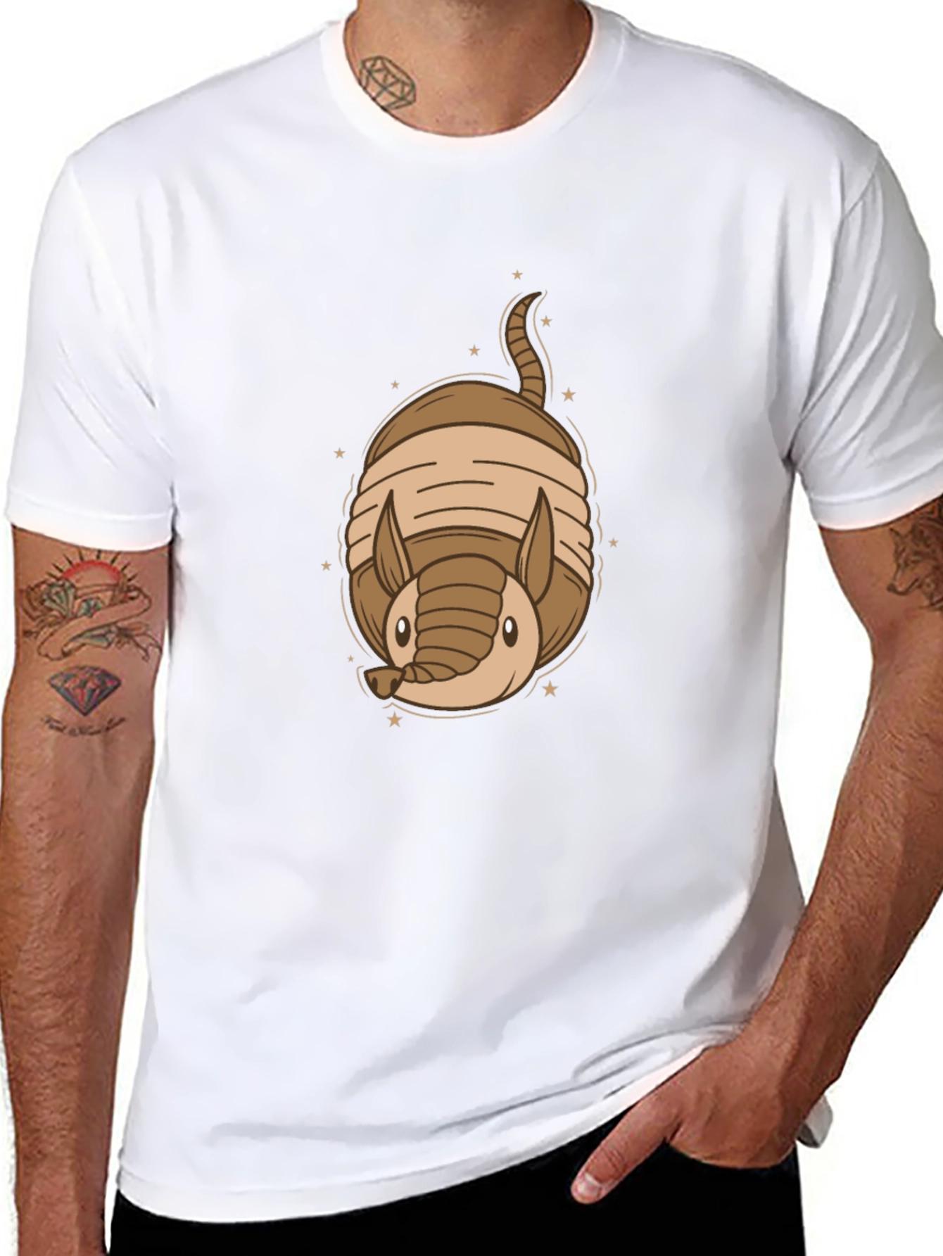 Armadillo Graphic Tee - Cute Animal Design
