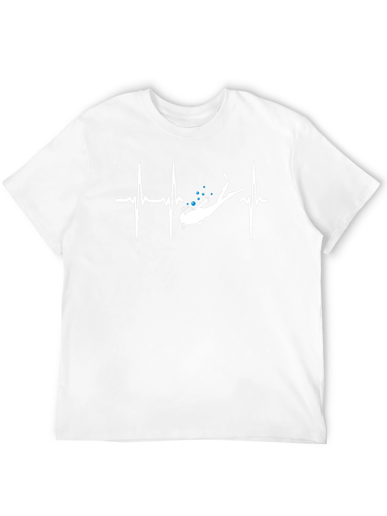 Diver Heartbeat Black Graphic Tee