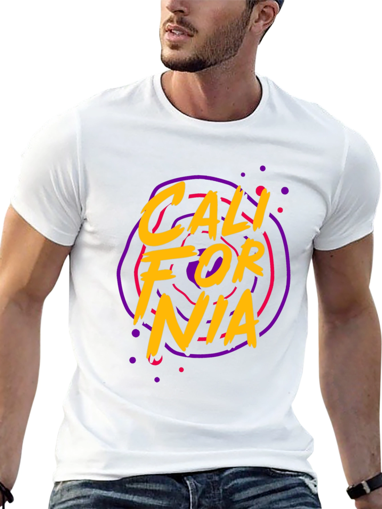 California Graphic Tee - Retro Style Black T-Shirt