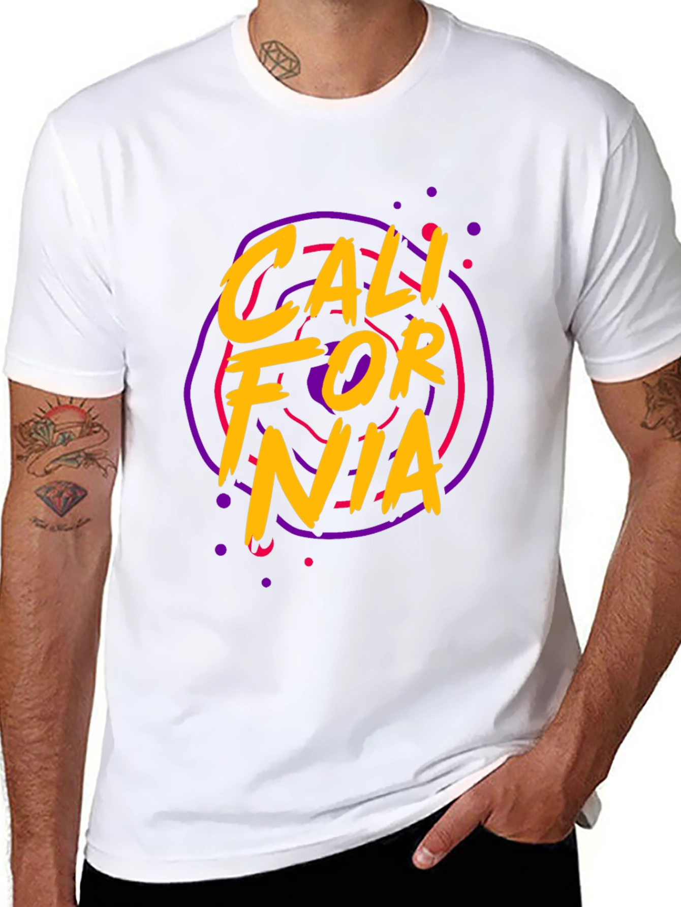 California Graphic Tee - Retro Style Black T-Shirt