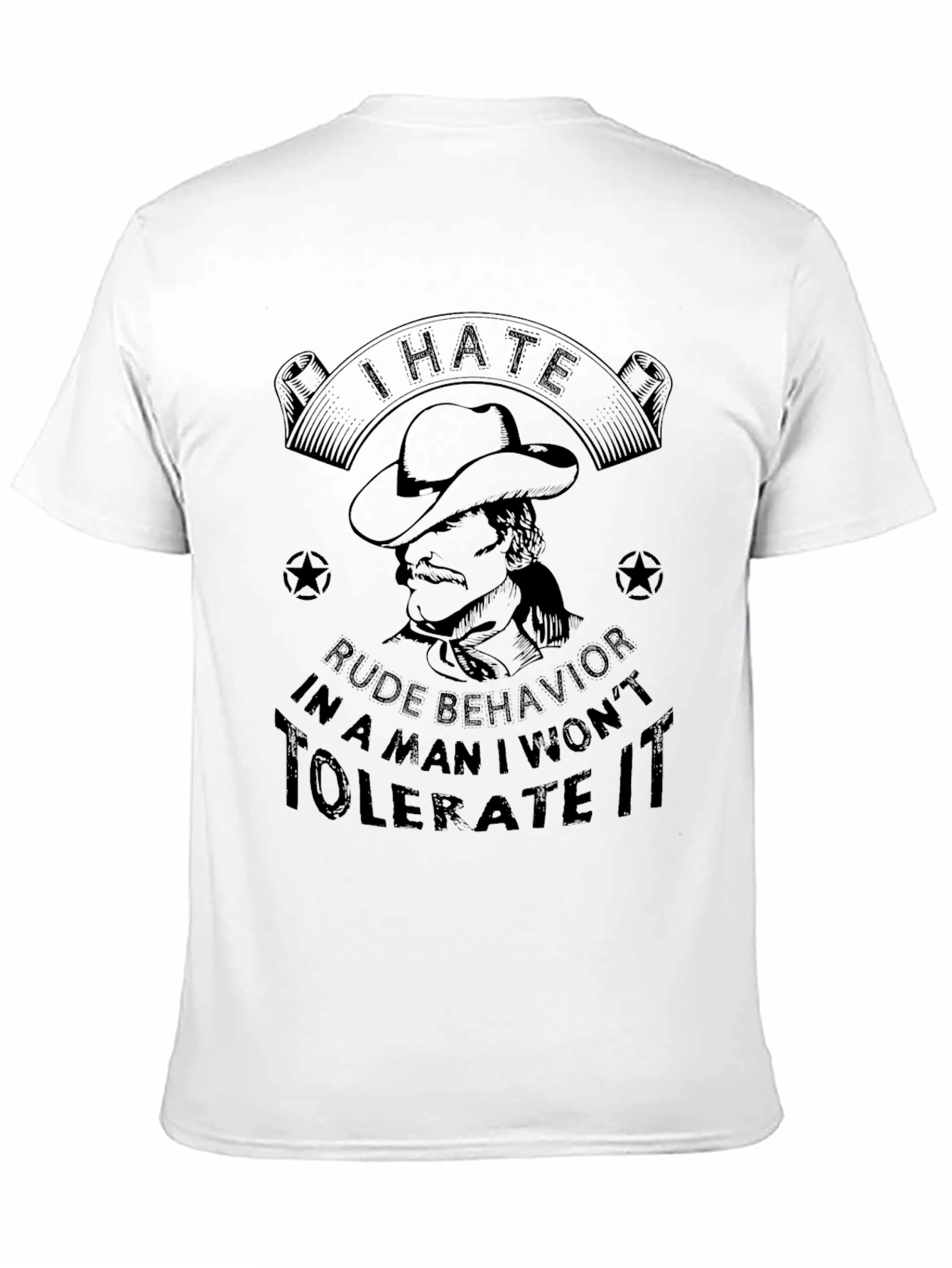 I Hate Rude Behavior Mens Black Graphic Tee