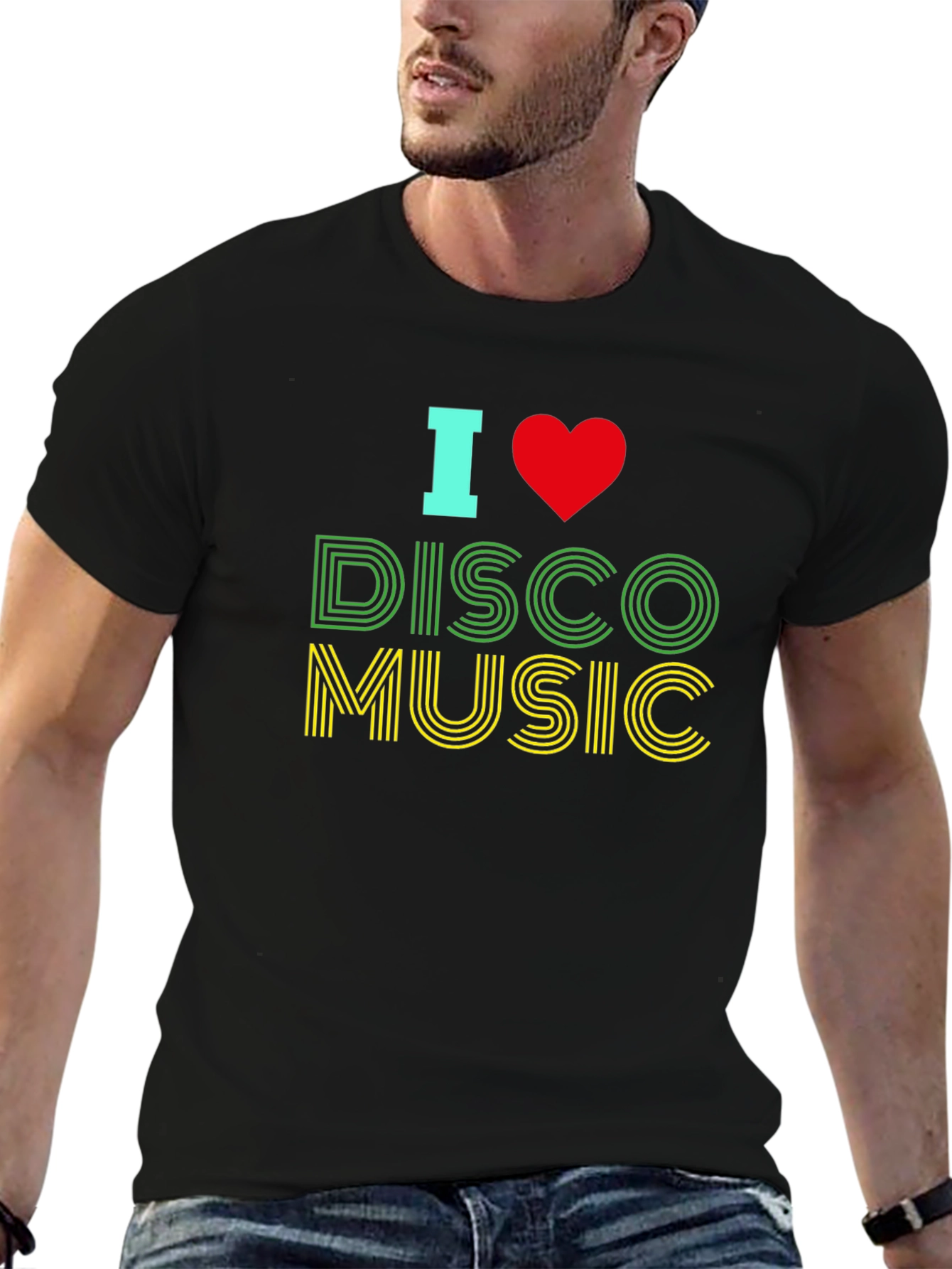 I Love Disco Music Graphic T-Shirt