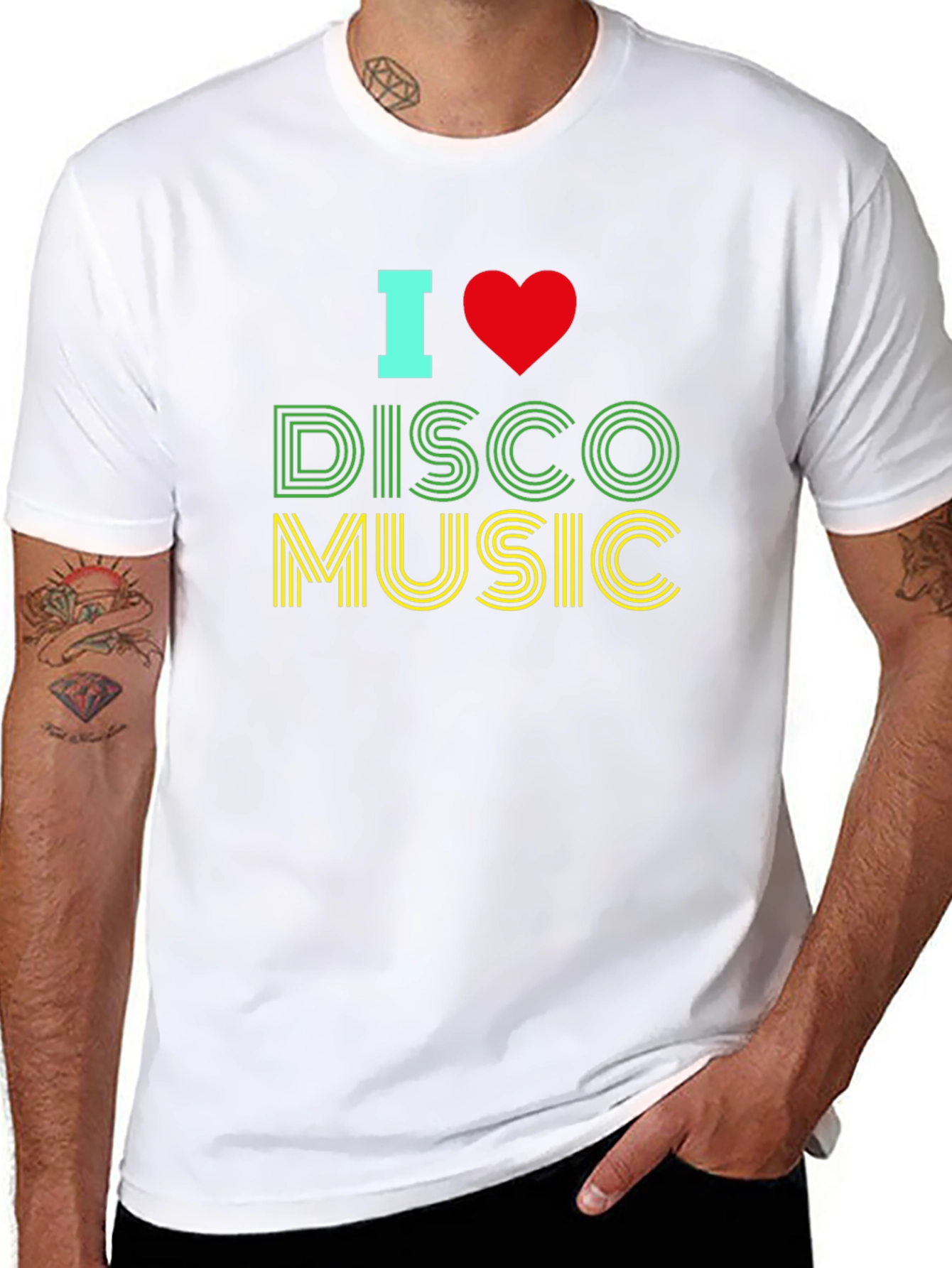 I Love Disco Music Graphic T-Shirt