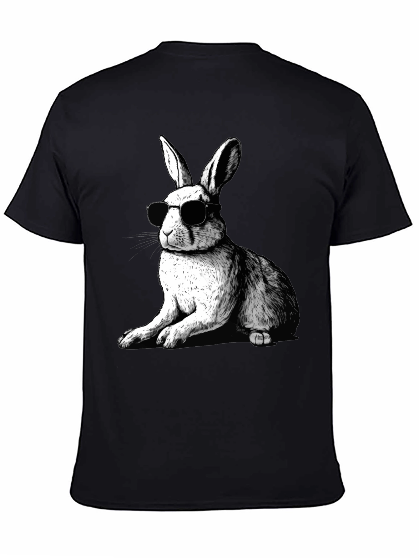 Cool Rabbit Graphic Tee - Unisex Black T-Shirt
