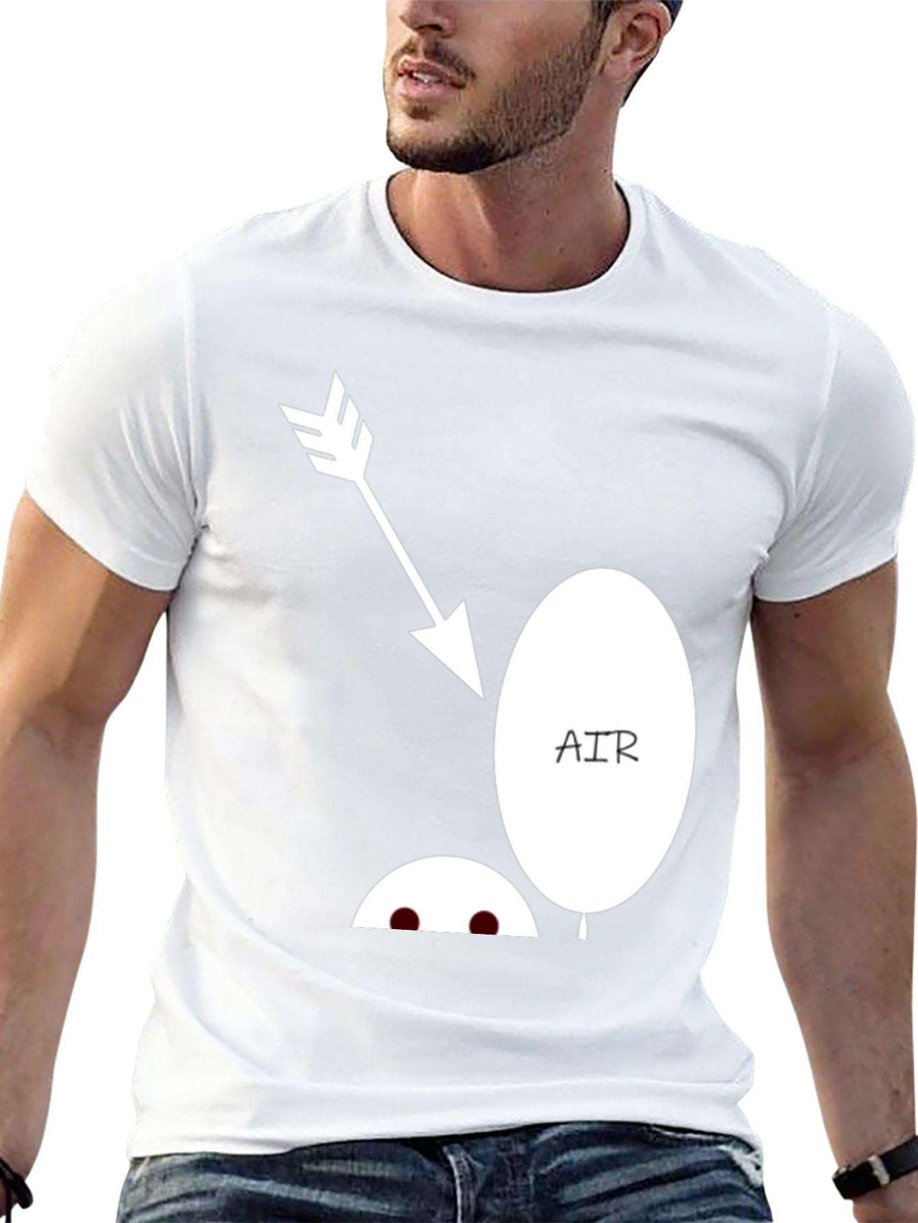 Funny Arrow Air Balloon Graphic T-Shirt