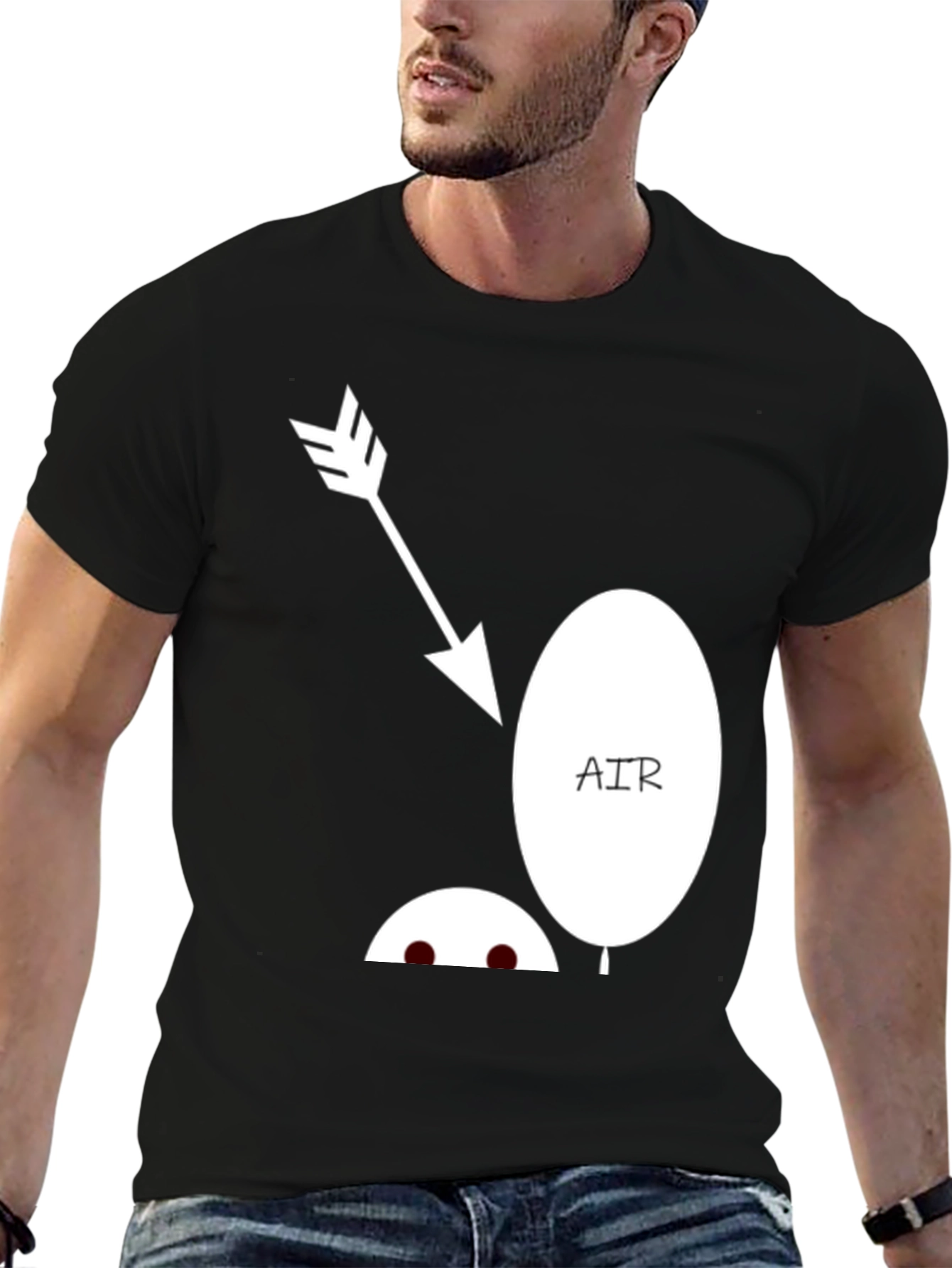 Funny Arrow Air Balloon Graphic T-Shirt