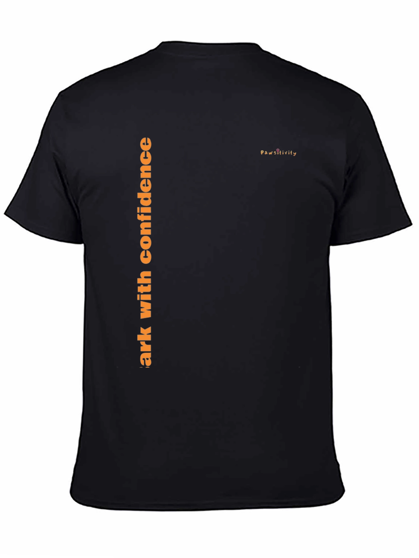 Mens Black T-Shirt - Walk with Confidence Pawsitivity
