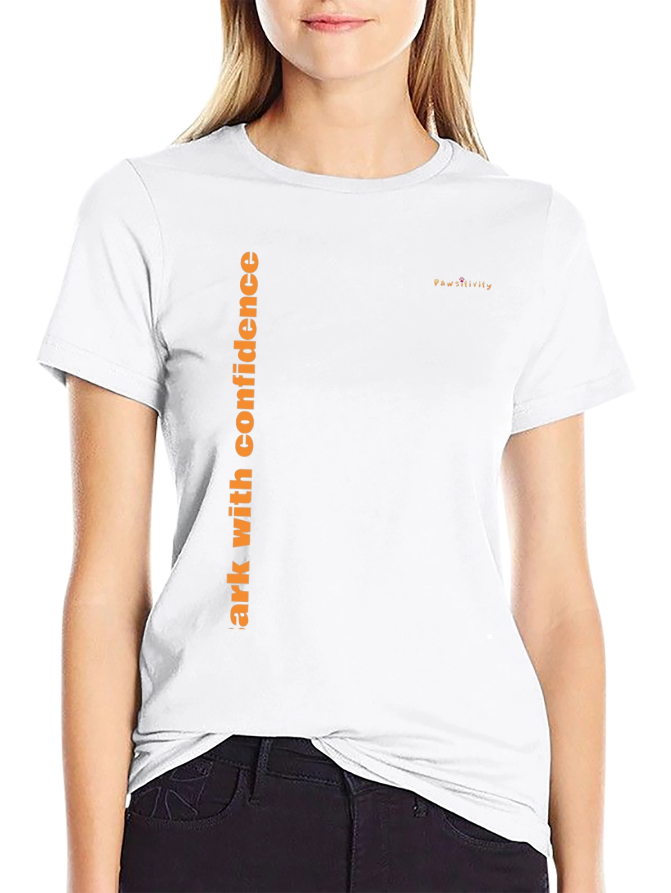 Mens Black T-Shirt - Walk with Confidence Pawsitivity
