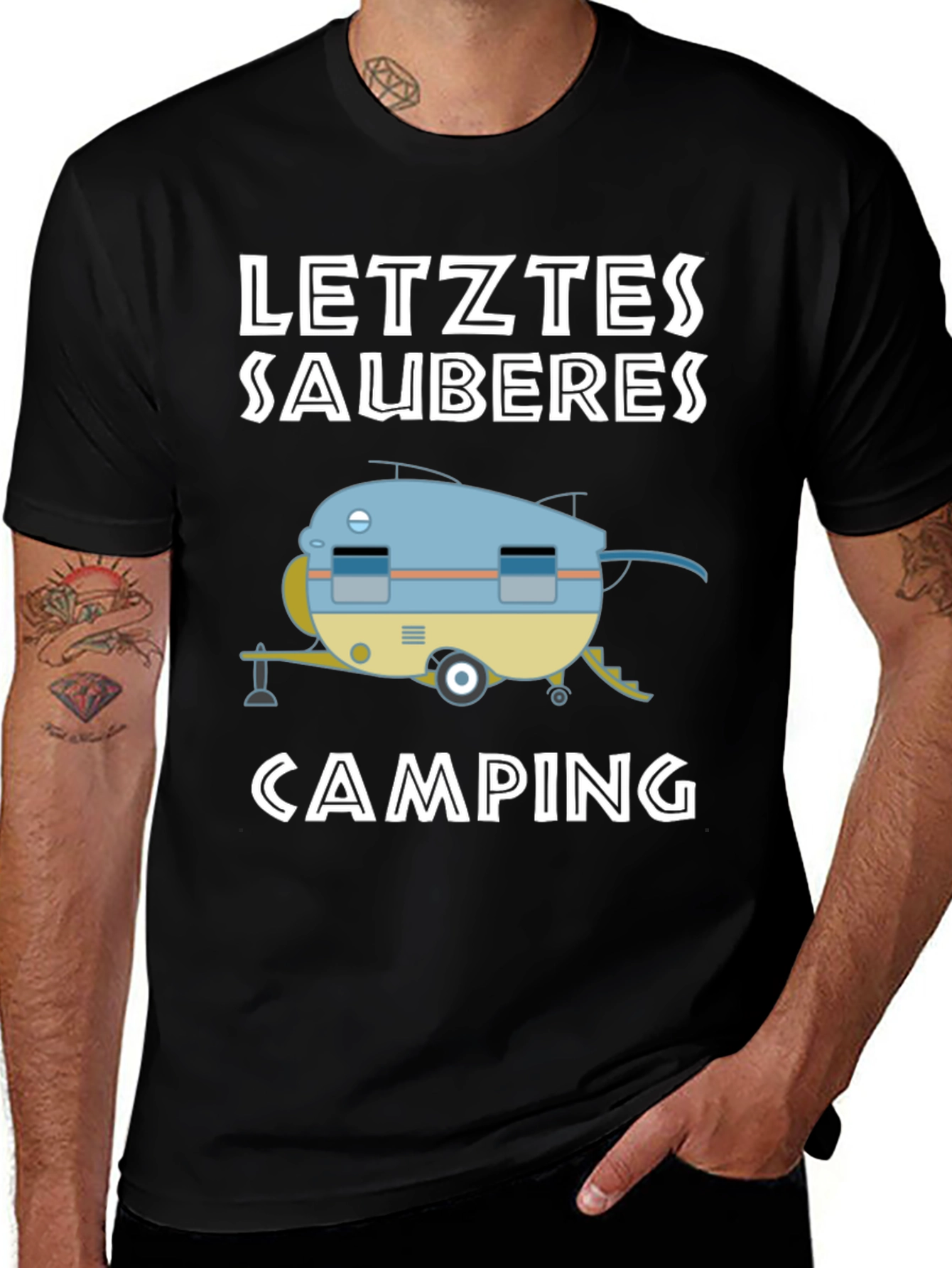 Letztes Sauberes Camping Graphic Tee