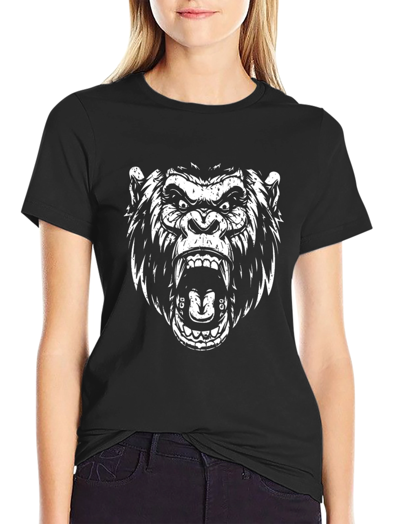 Roaring Gorilla Graphic Tee - Bold Statement Shirt