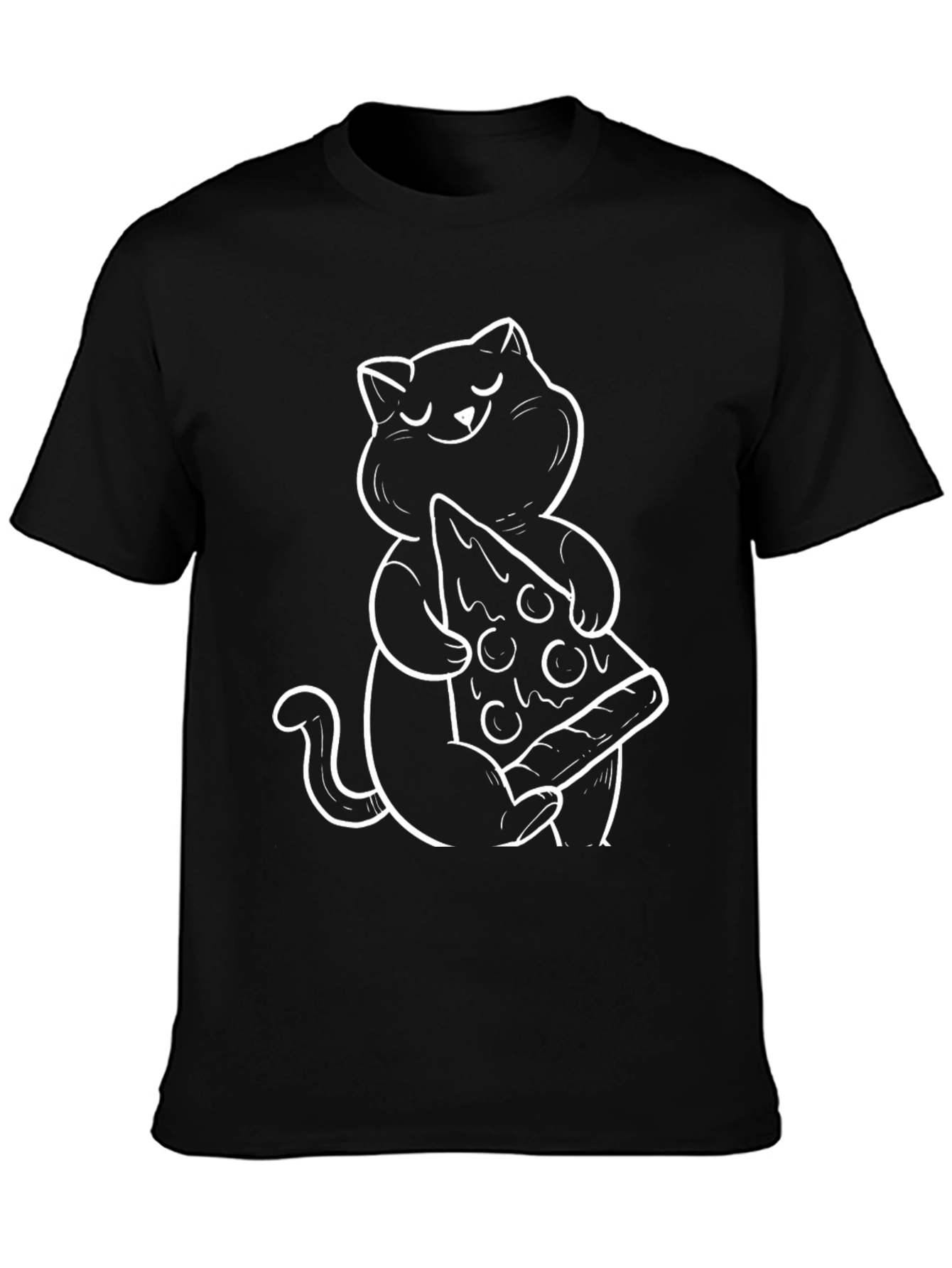Cat Pizza T-Shirt - Funny Graphic Tee