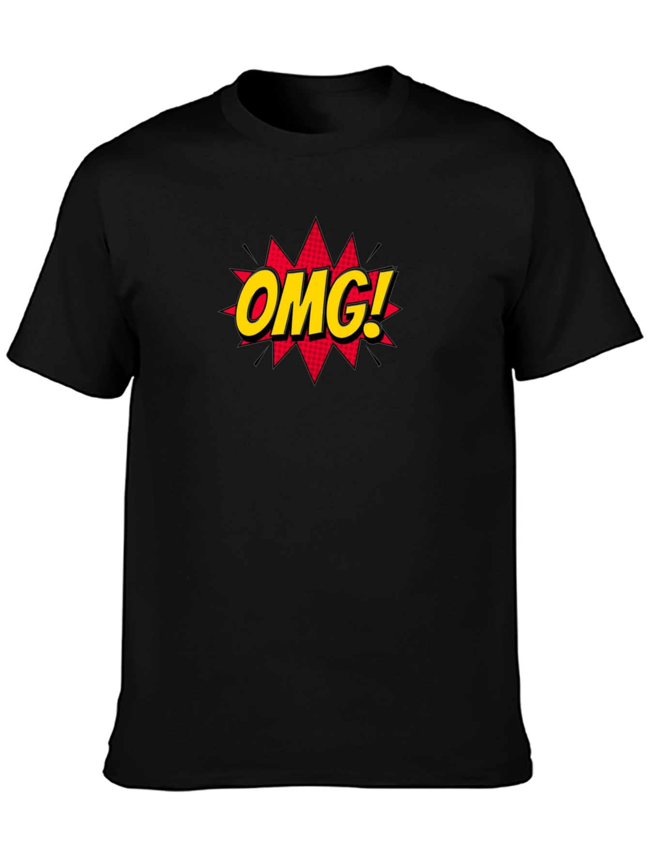 OMG! Graphic Tee - Stylish Black Cotton T-Shirt