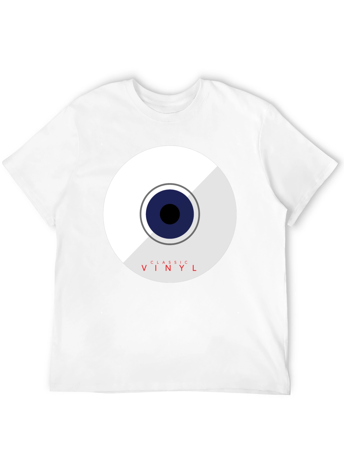 Classic Vinyl Graphic Tee - Black Cotton Blend
