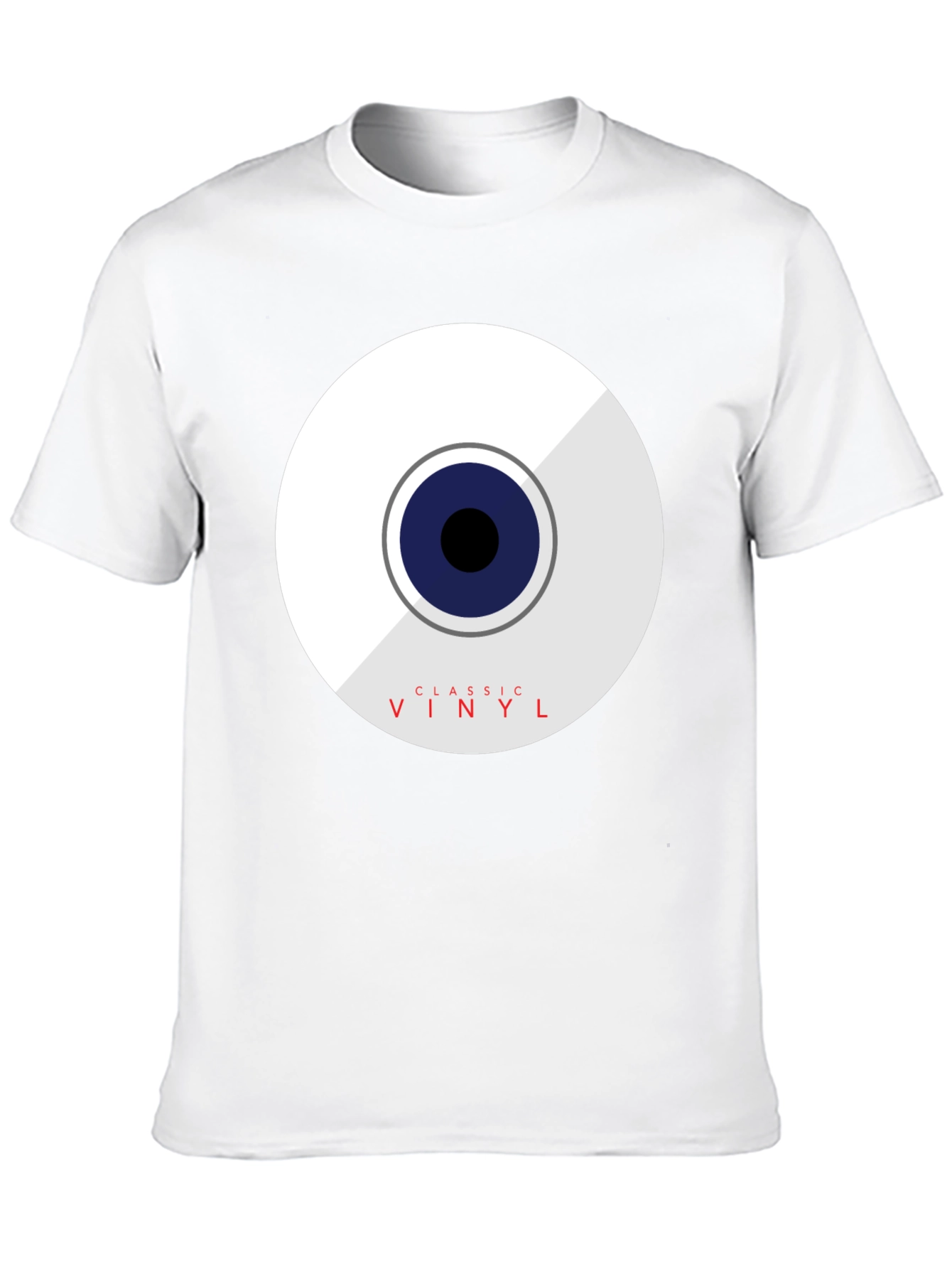 Classic Vinyl Graphic Tee - Black Cotton Blend