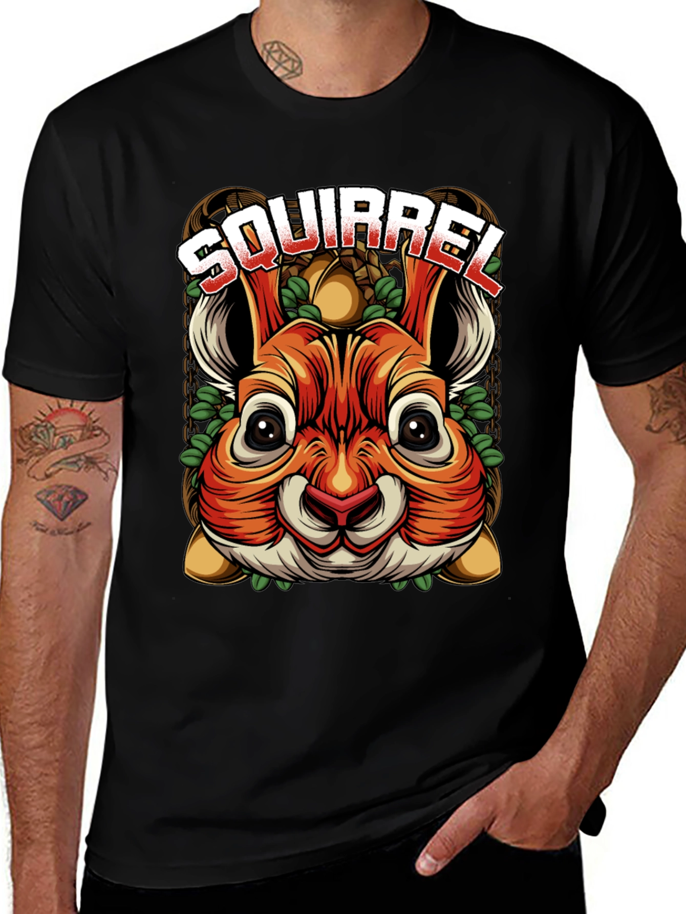 Squirrel Graphic T-Shirt - Cool Animal Tee