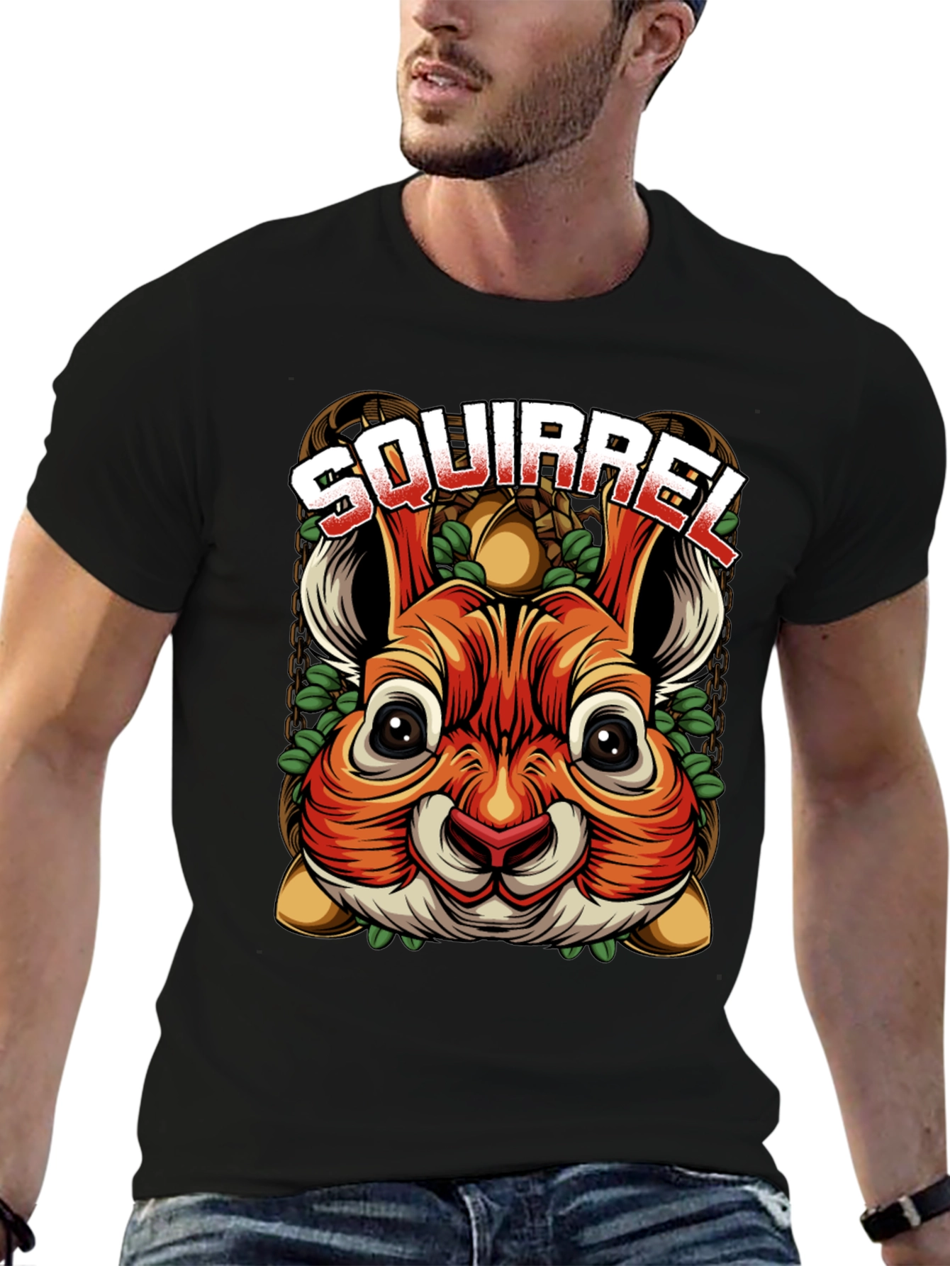Squirrel Graphic T-Shirt - Cool Animal Tee