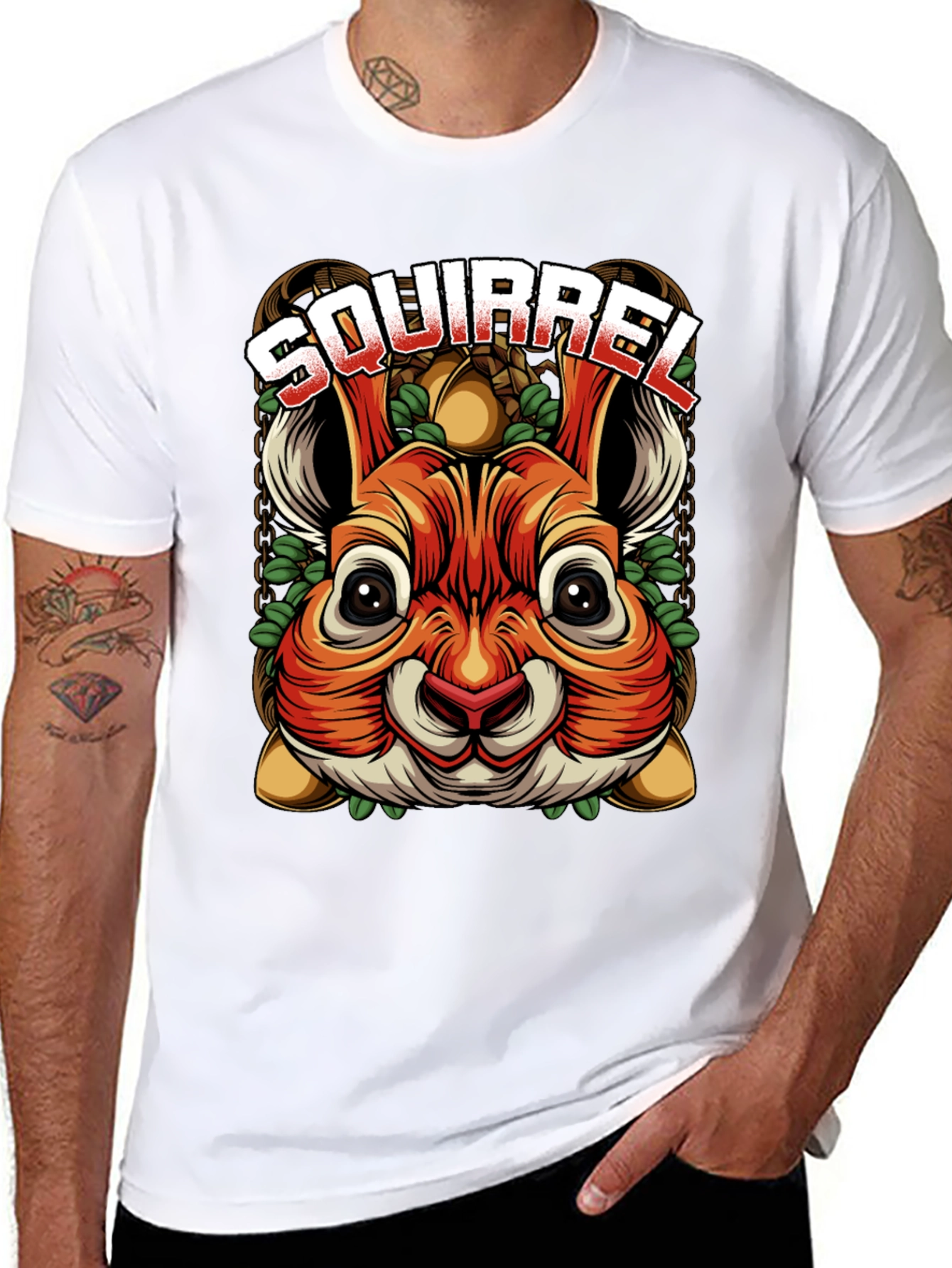 Squirrel Graphic T-Shirt - Cool Animal Tee