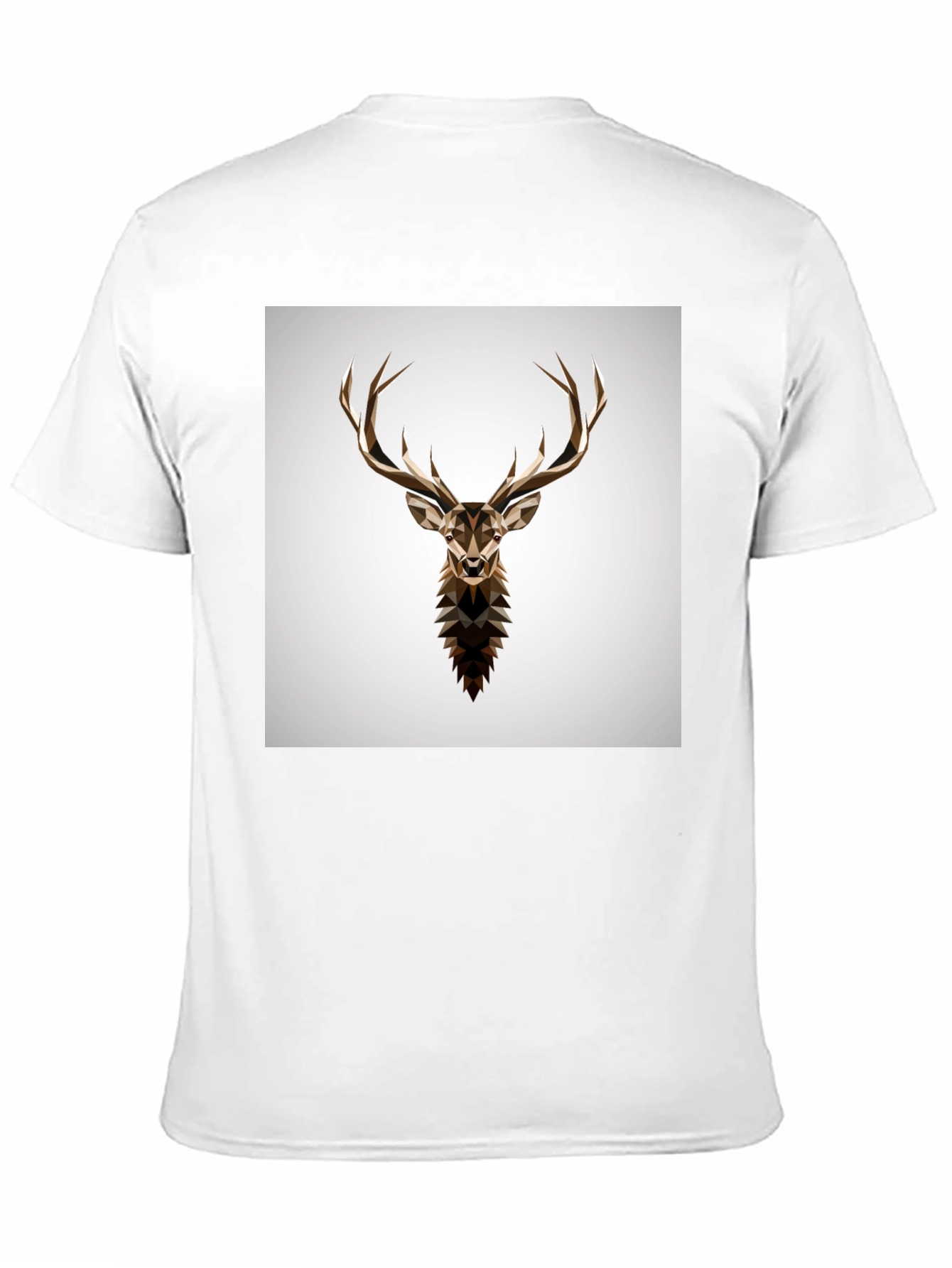 Geometric Deer Graphic Tee - Stylish Mens Black T-Shirt