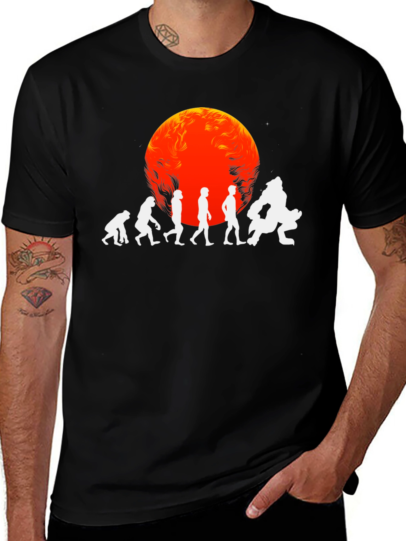 Evolution to Werewolf Graphic Tee - Black