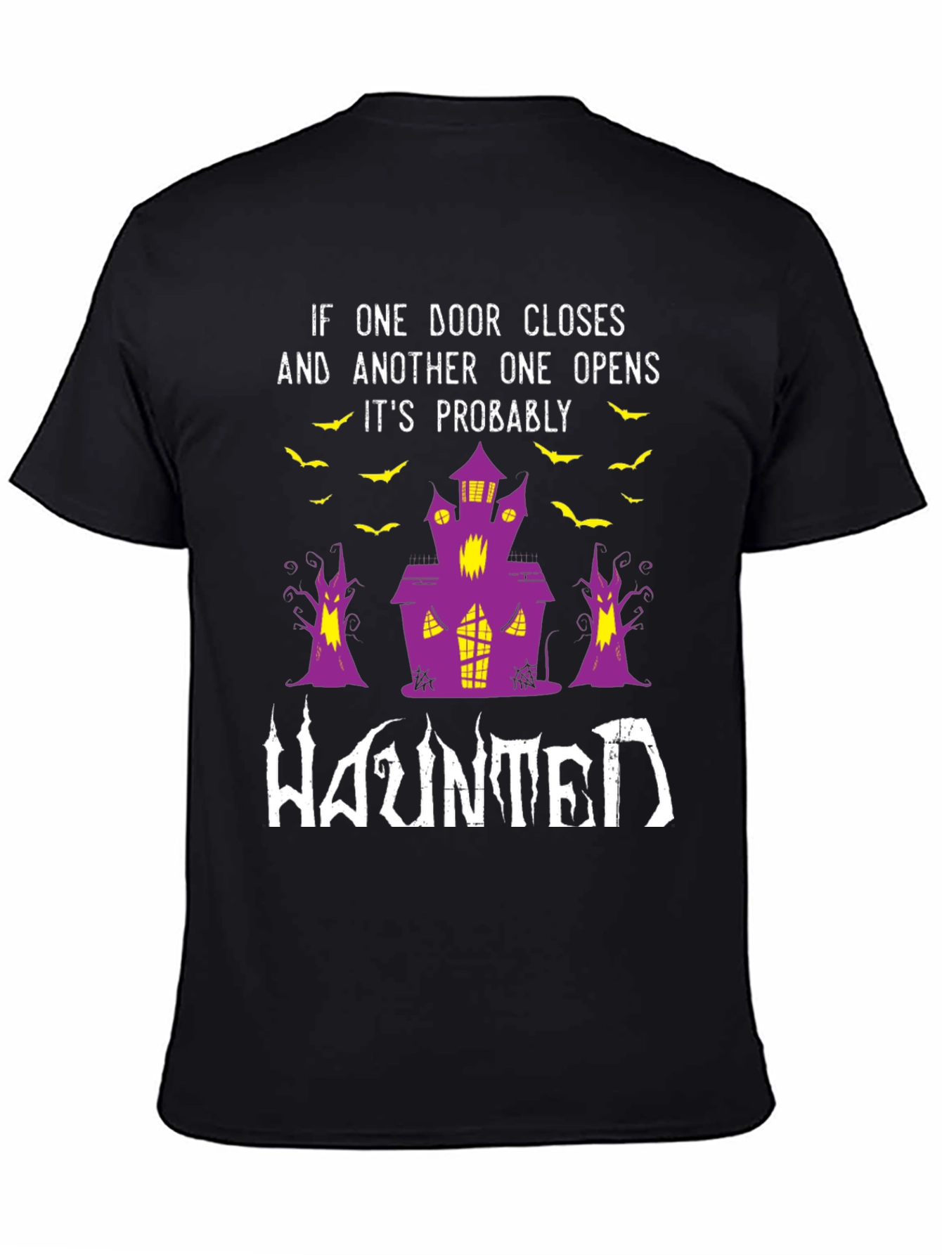 Haunted House Graphic Tee Halloween Shirt