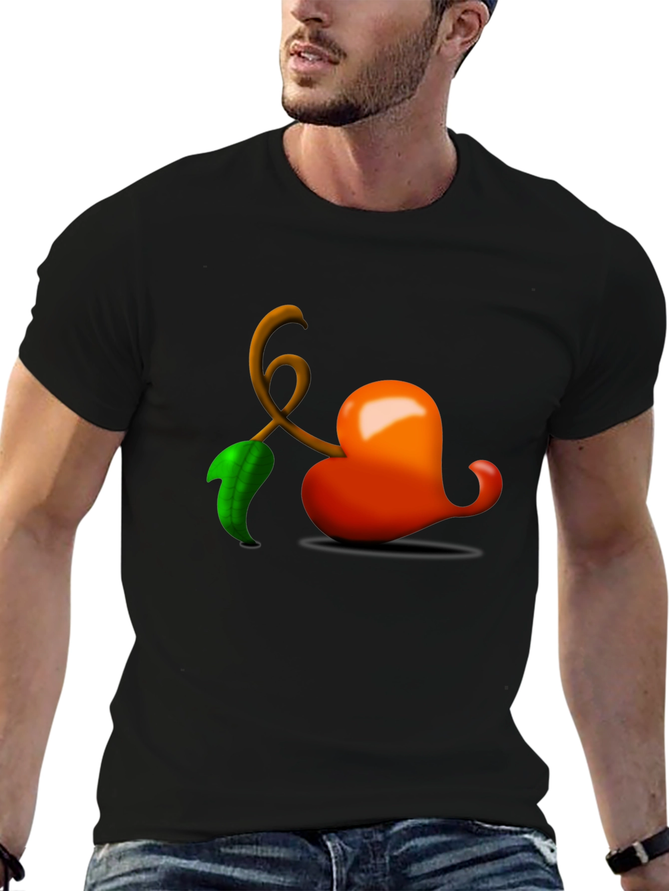 Heart Cherry T-Shirt - Unique Graphic Tee