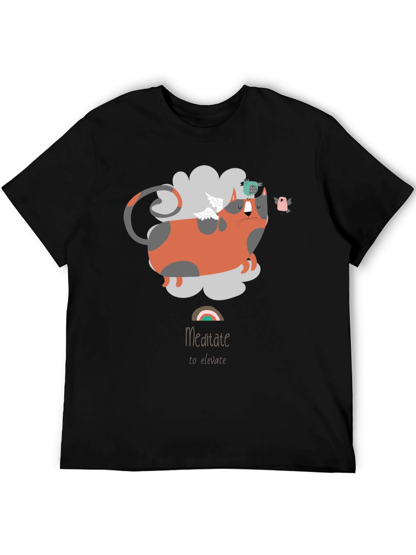 Meditate To Elevate Cat T-Shirt