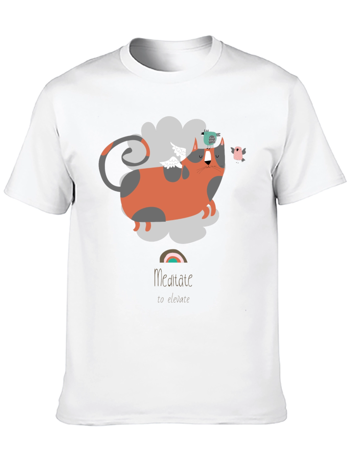 Meditate To Elevate Cat T-Shirt